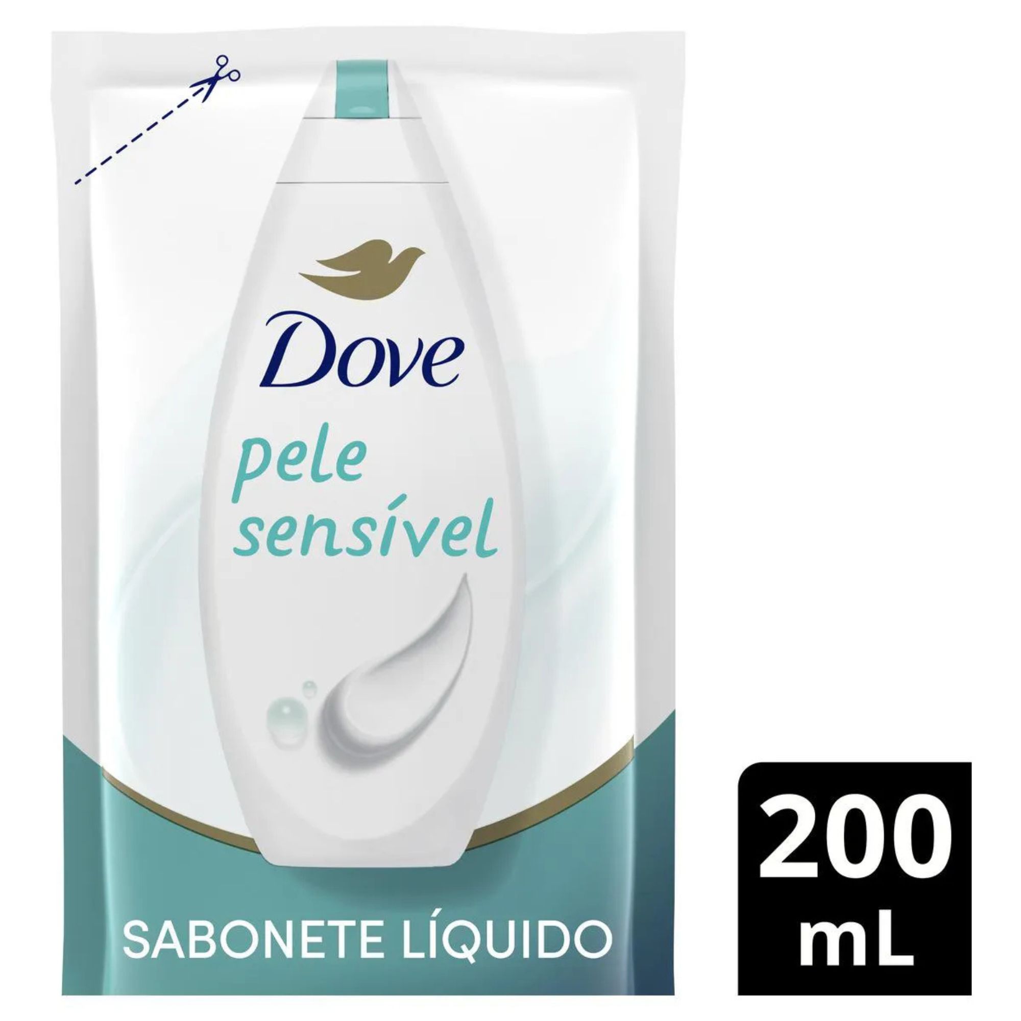 Refil Sabonete Líquido Dove Pele Sensível Com Glicerina 200ml - Imagem 2