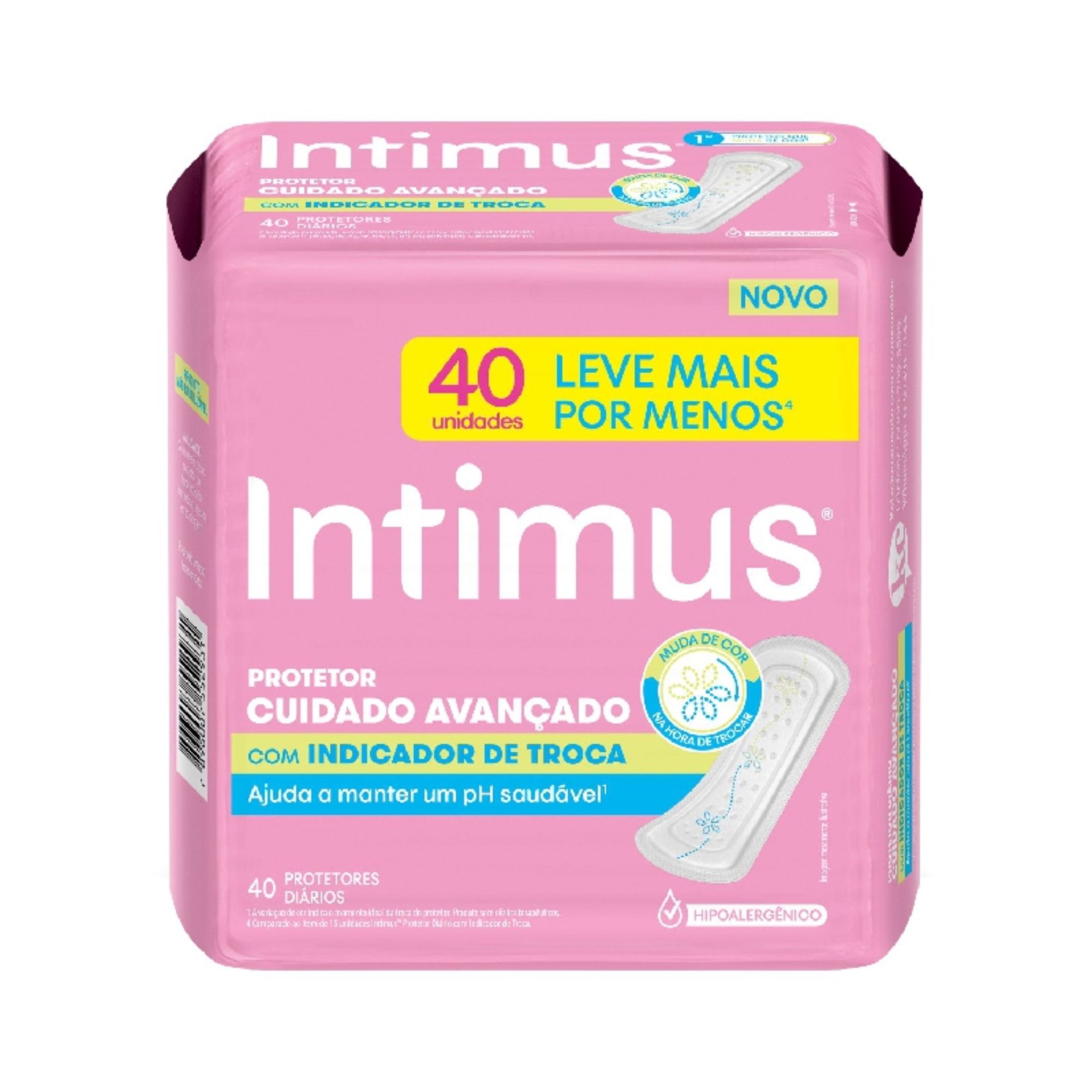 Protetor Diário Intimus Com Indicador De Troca 40 Unidades