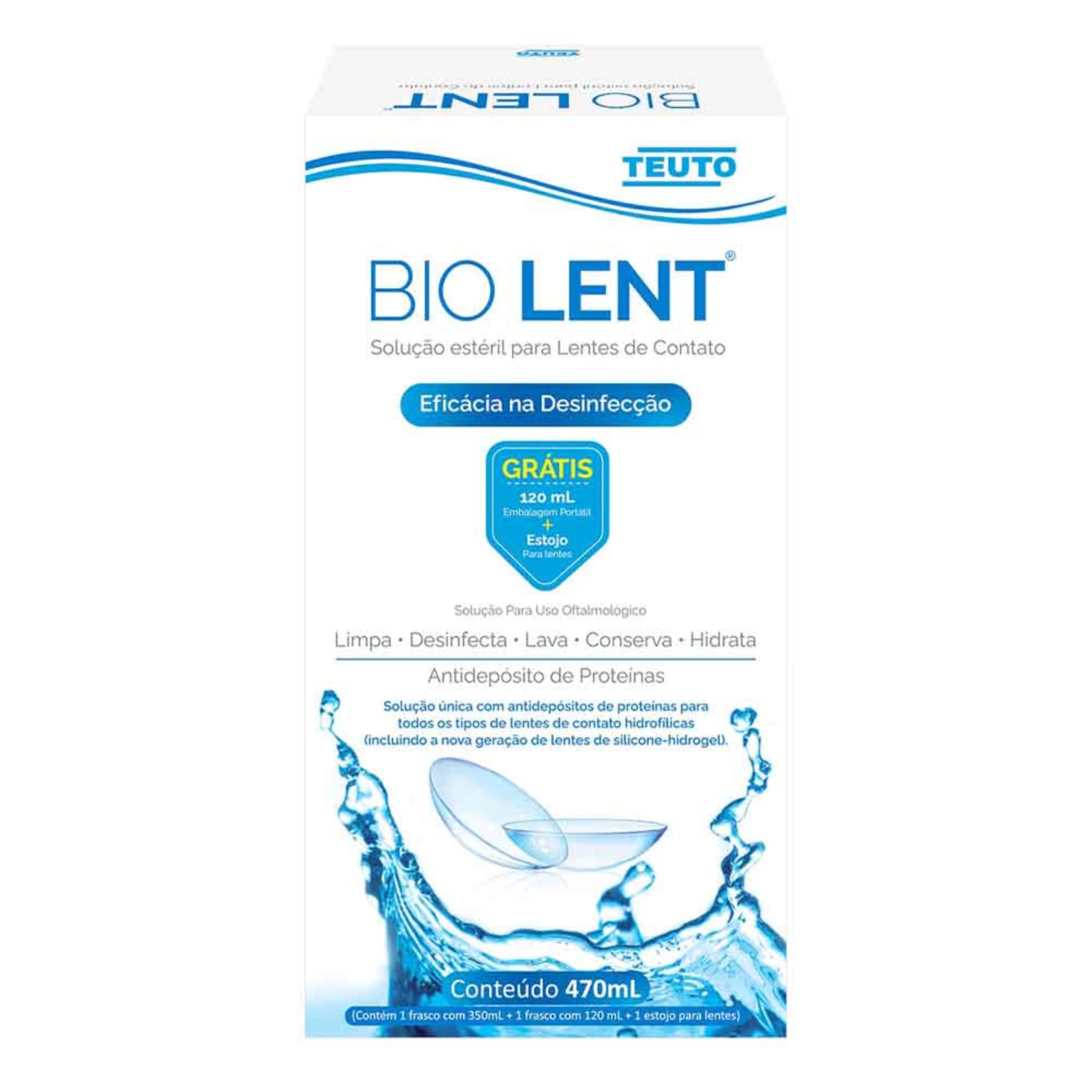 Bio Lent Solução Para Lente De Contato Kit Frasco 350ml + Frasco 120ml