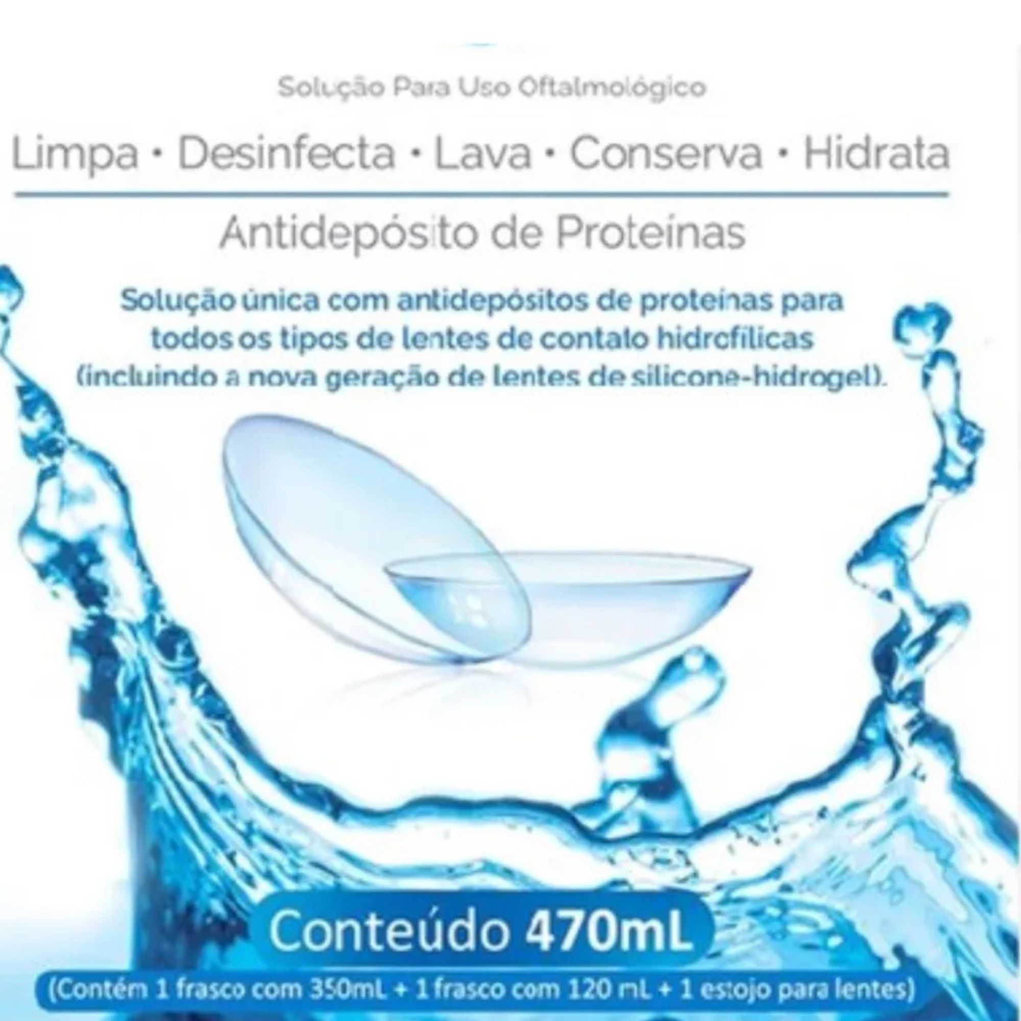 Bio Lent Solução Para Lente De Contato Kit Frasco 350ml + Frasco 120ml - Imagem 2