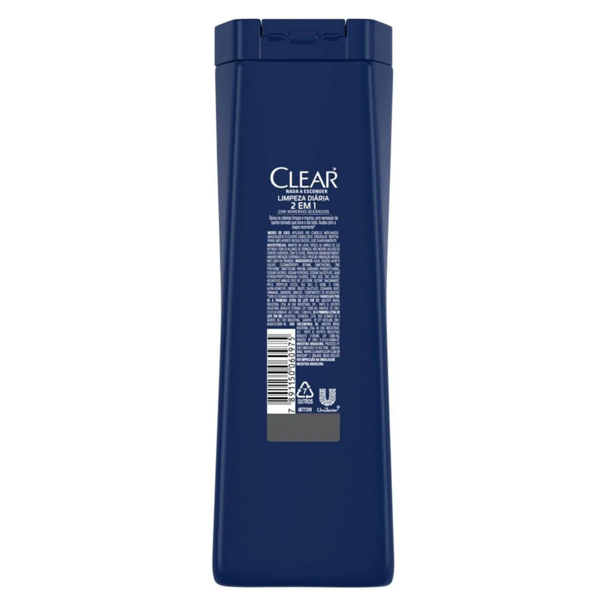 Shampoo Anticaspa Clear Men Limpeza Diária 2 Em 1 400ml - Imagem 2