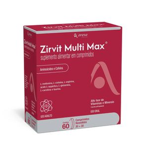 Polivitamínico Zirvit Multi Max Arese 60 Comprimidos Revestidos