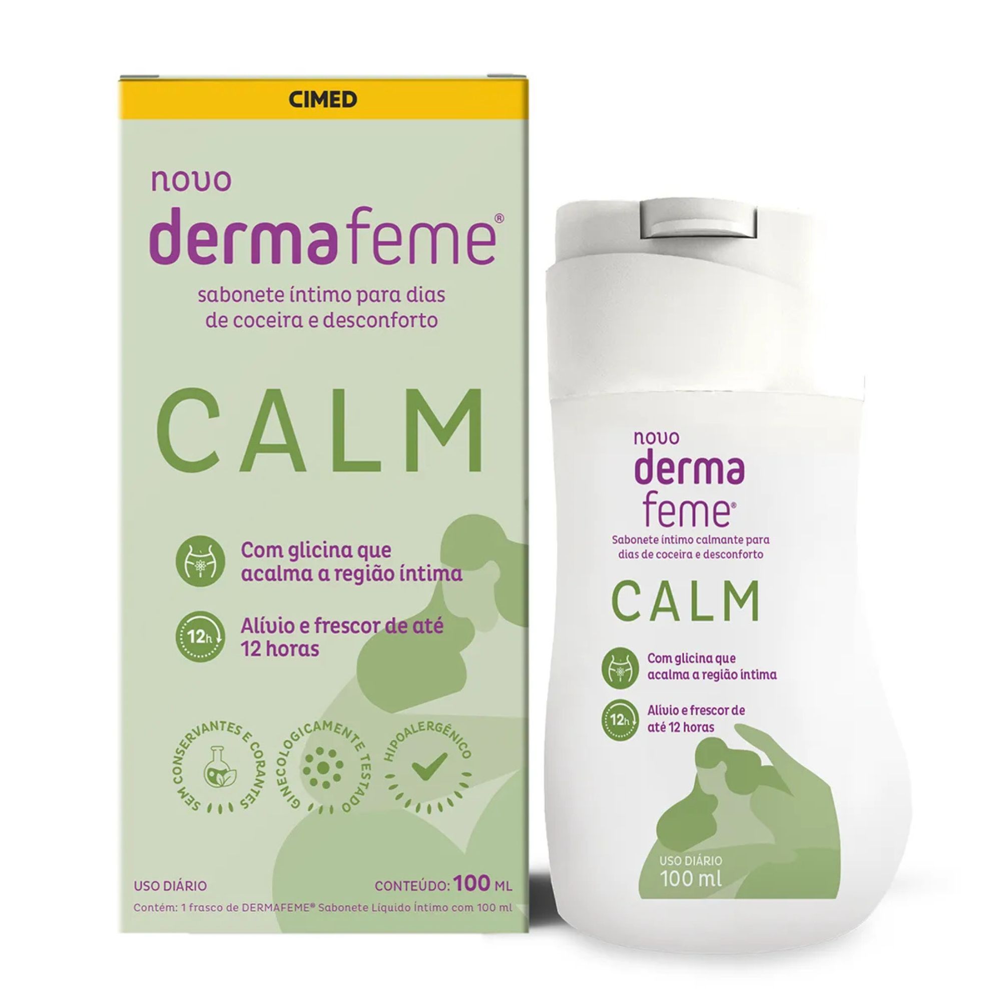 Sabonete Líquido Íntimo Cimed Dermafeme Calm 100ml
