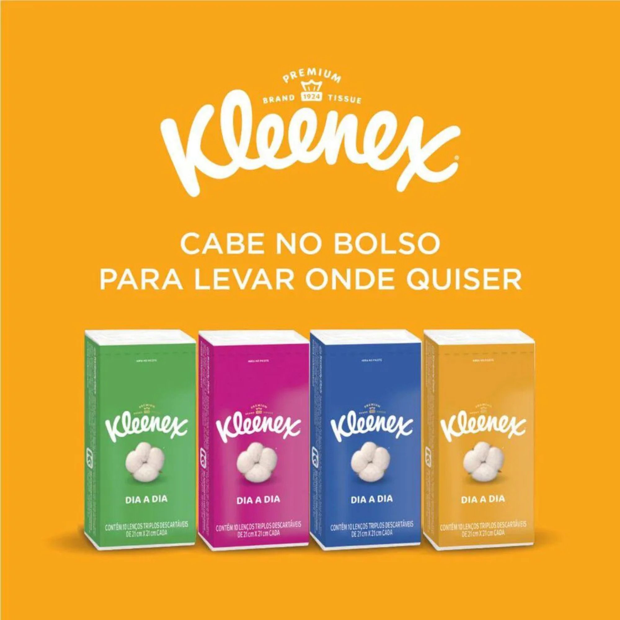 Kit Lenços De Papel De Bolso Kleenex Dia A Dia 4 Unidades - Imagem 5
