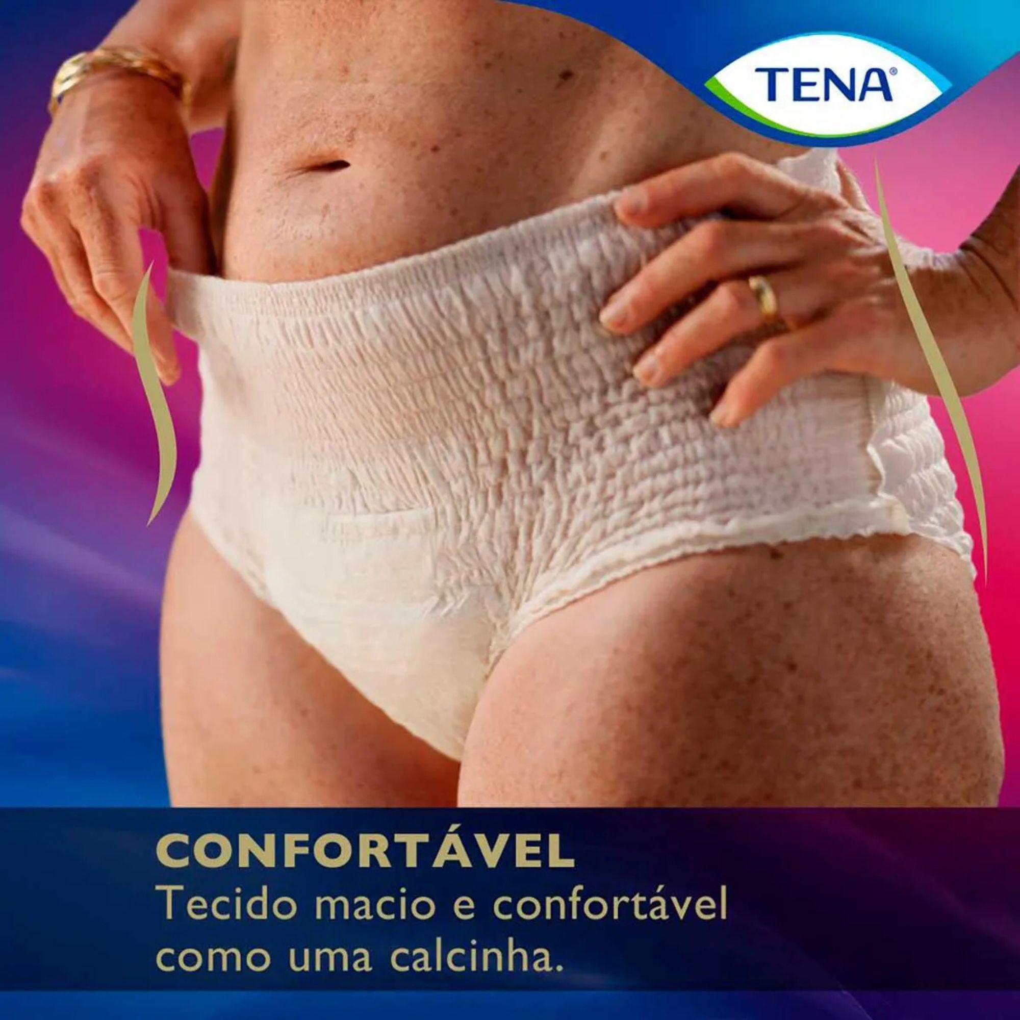 Roupa Íntima Descartável Tena Pants Discreet Feminino P/m Nude 16 Unidades - Imagem 4