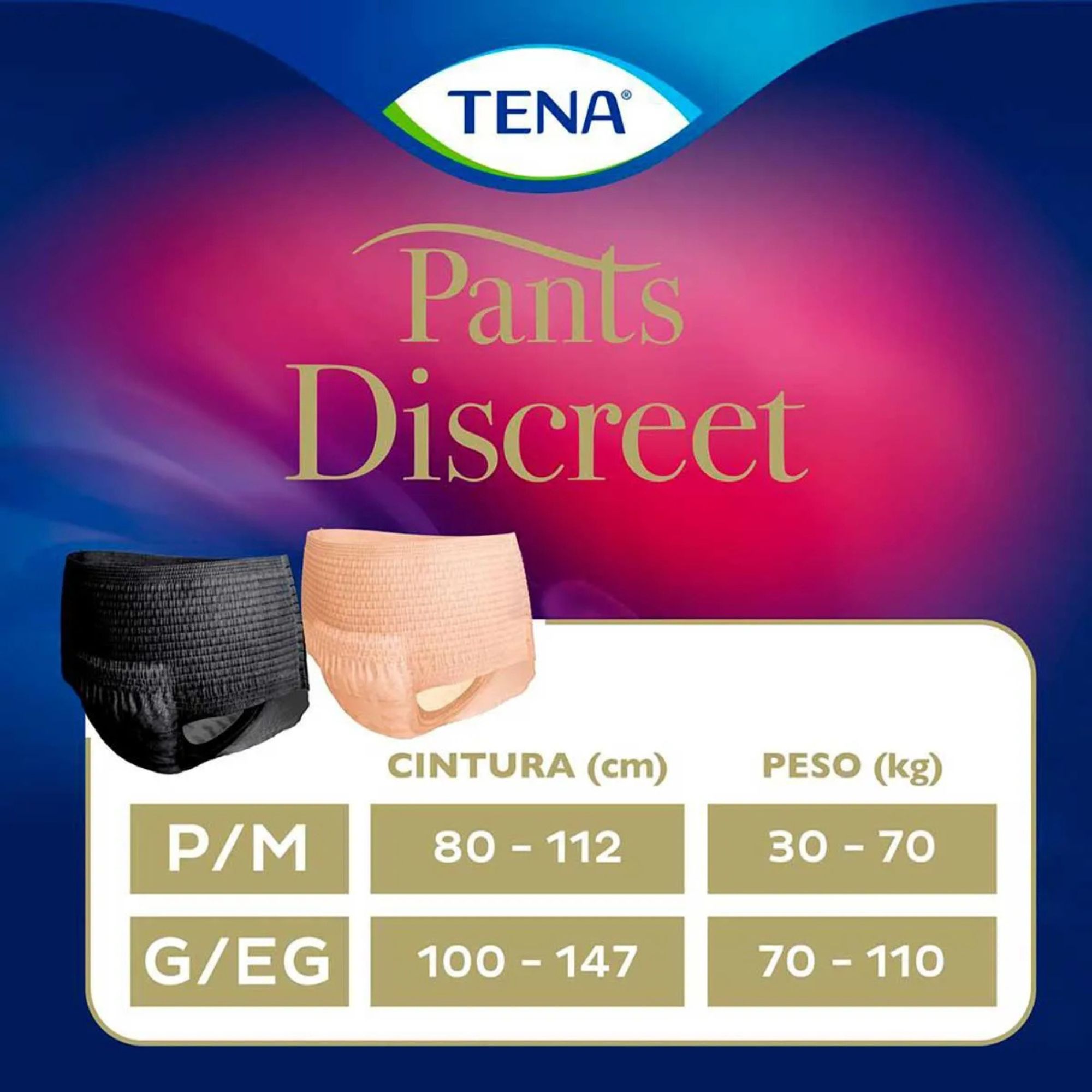 Roupa Íntima Descartável Tena Pants Discreet Feminino P/m Nude 16 Unidades - Imagem 5
