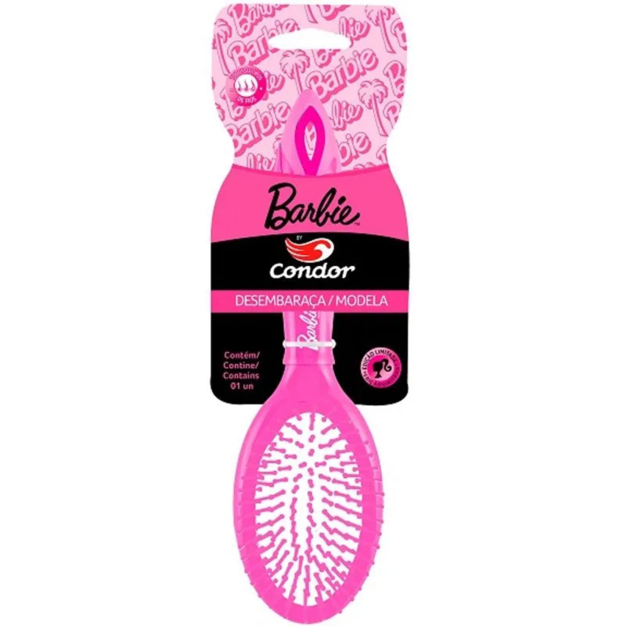 Escova de Cabelo Condor Barbie Oval 1 Unidade