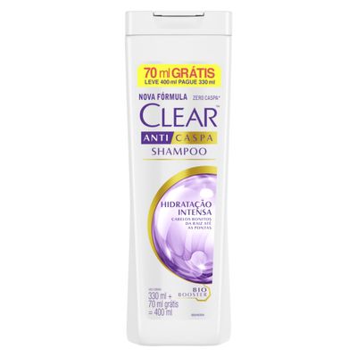 Shampoo Anticaspa Clear Hidratação Intensa 400ml