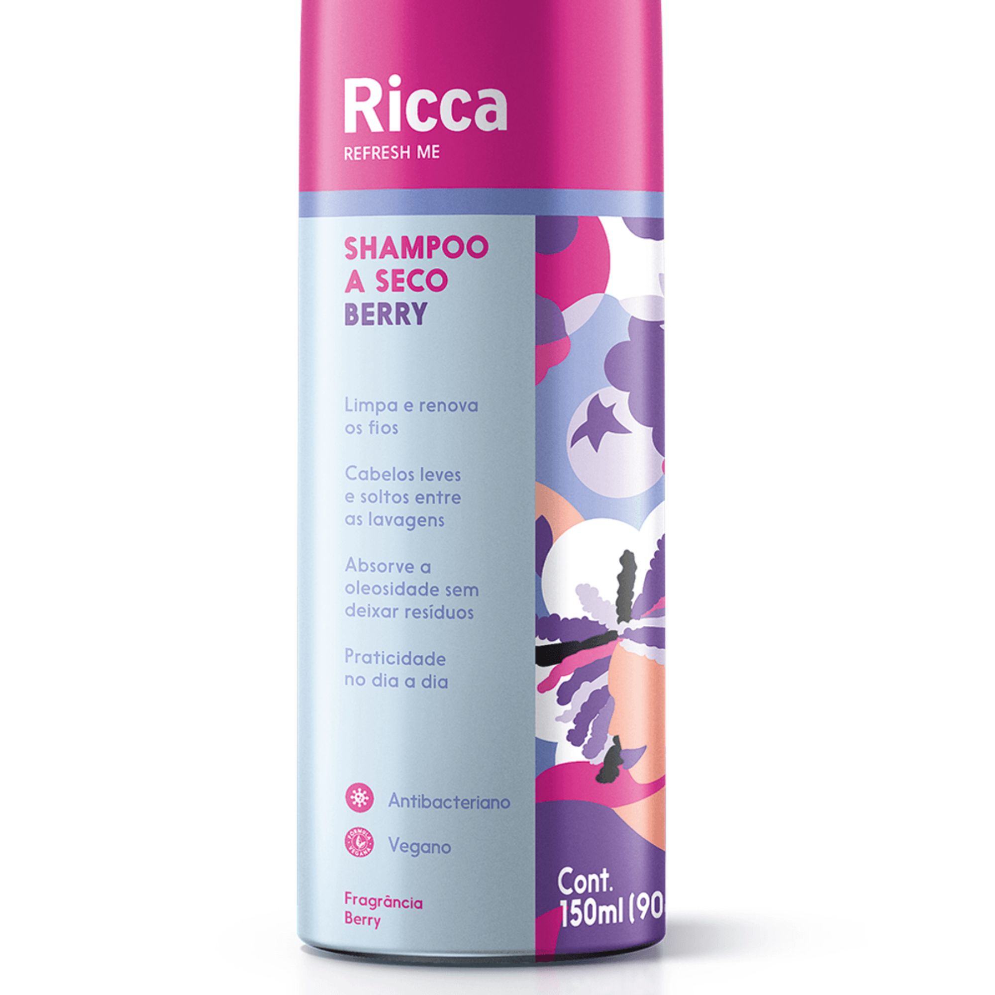 Shampoo A Seco Ricca Shakeberry 150ml - Imagem 3