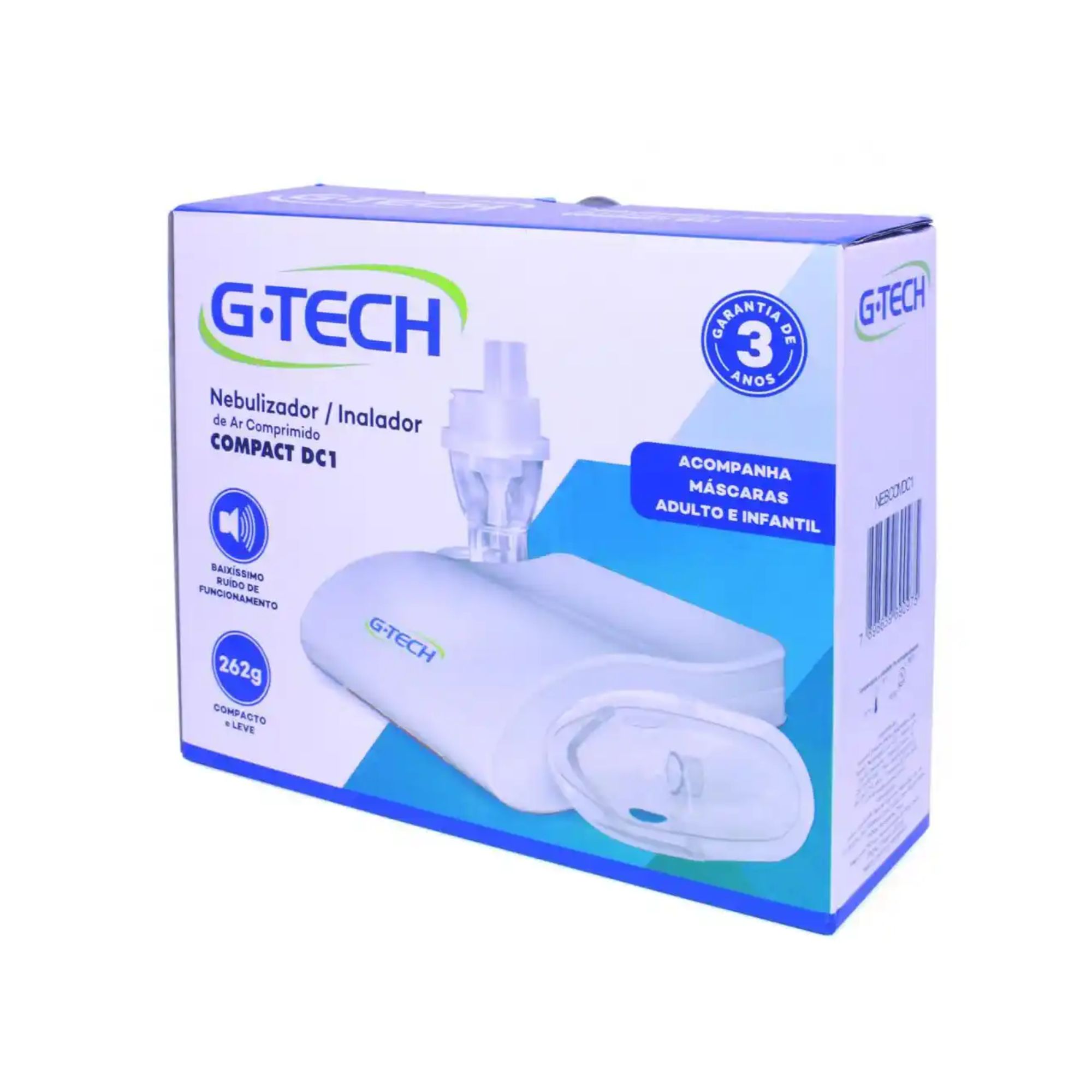 Inalador Nebulizador G-tech Ar Comprimido Compact Dc1
