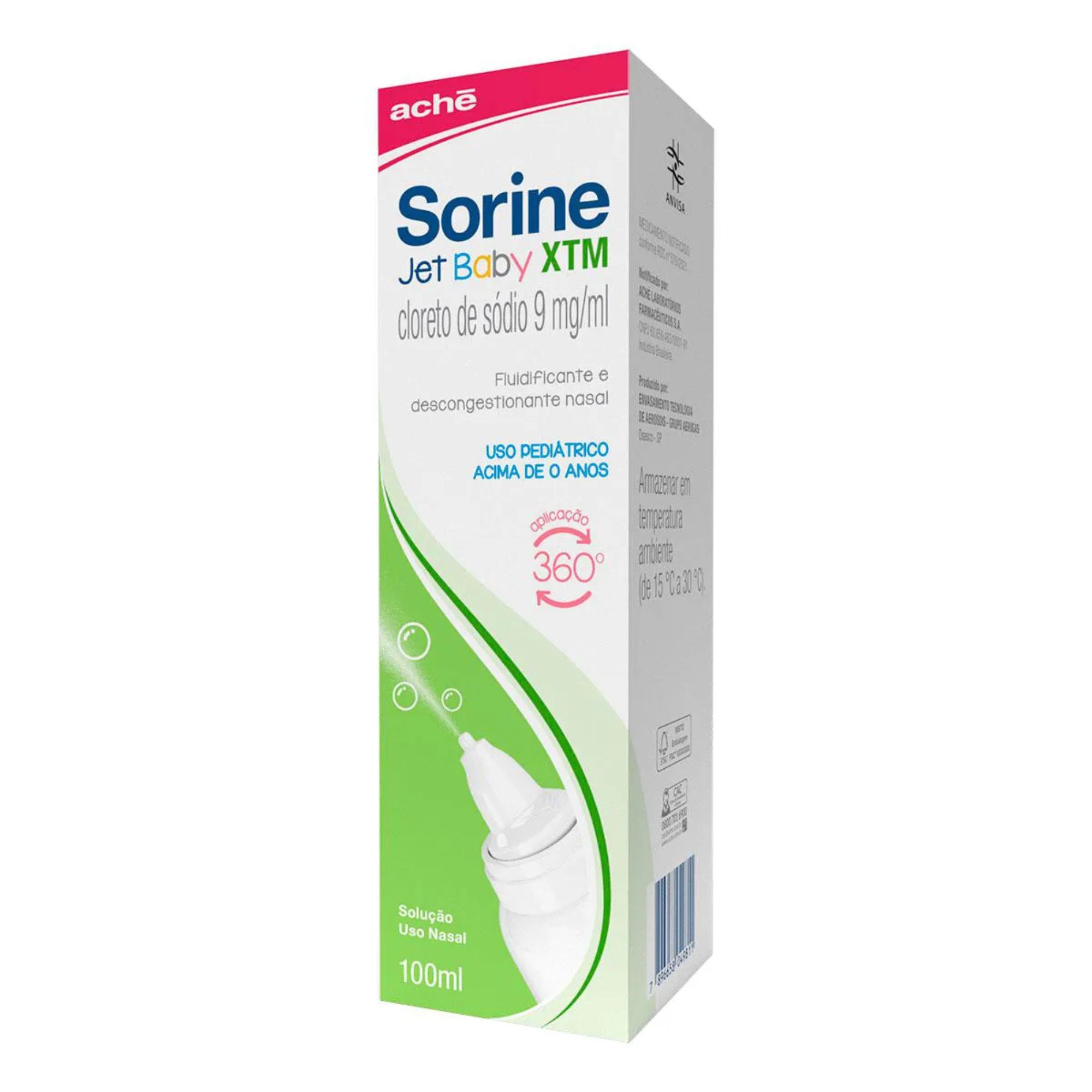 Solução Nasal Sorine Xtm Jet Baby 0,9% 100ml