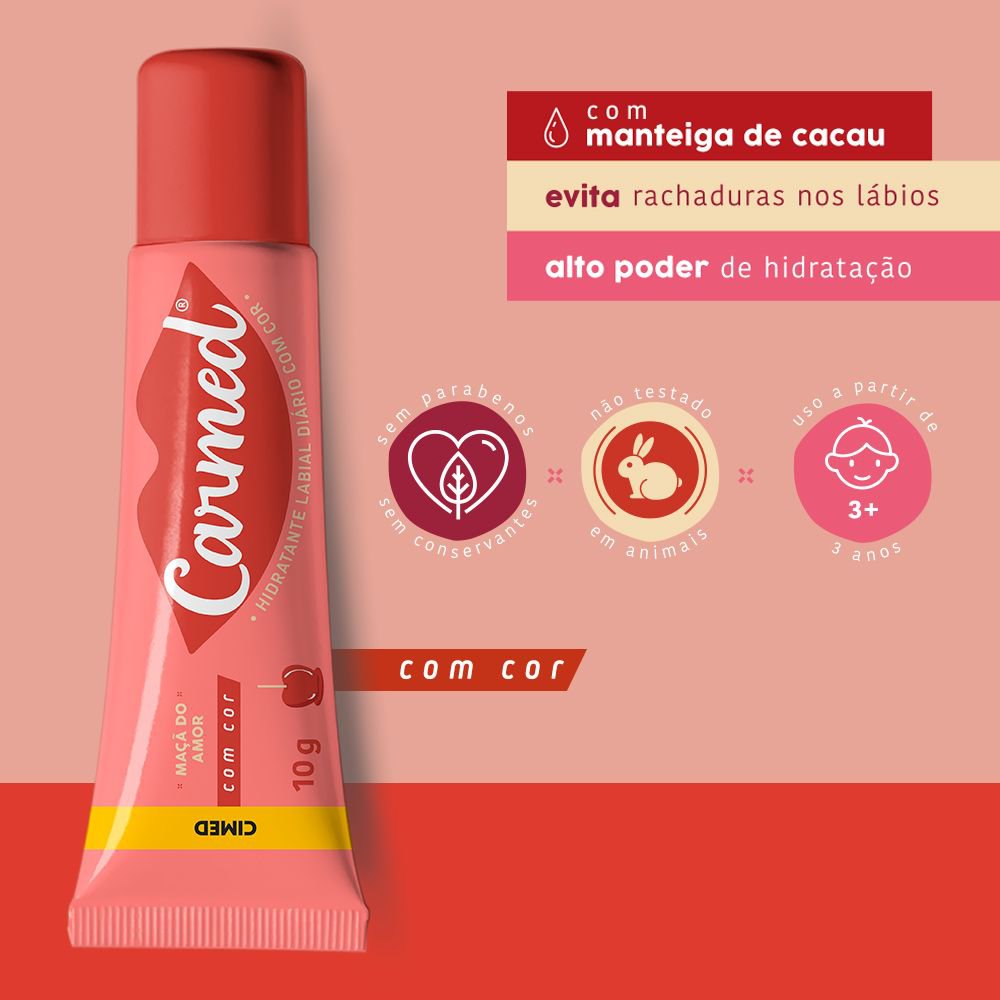 Hidratante Labial Carmed Maçã Do Amor 10g - Imagem 4