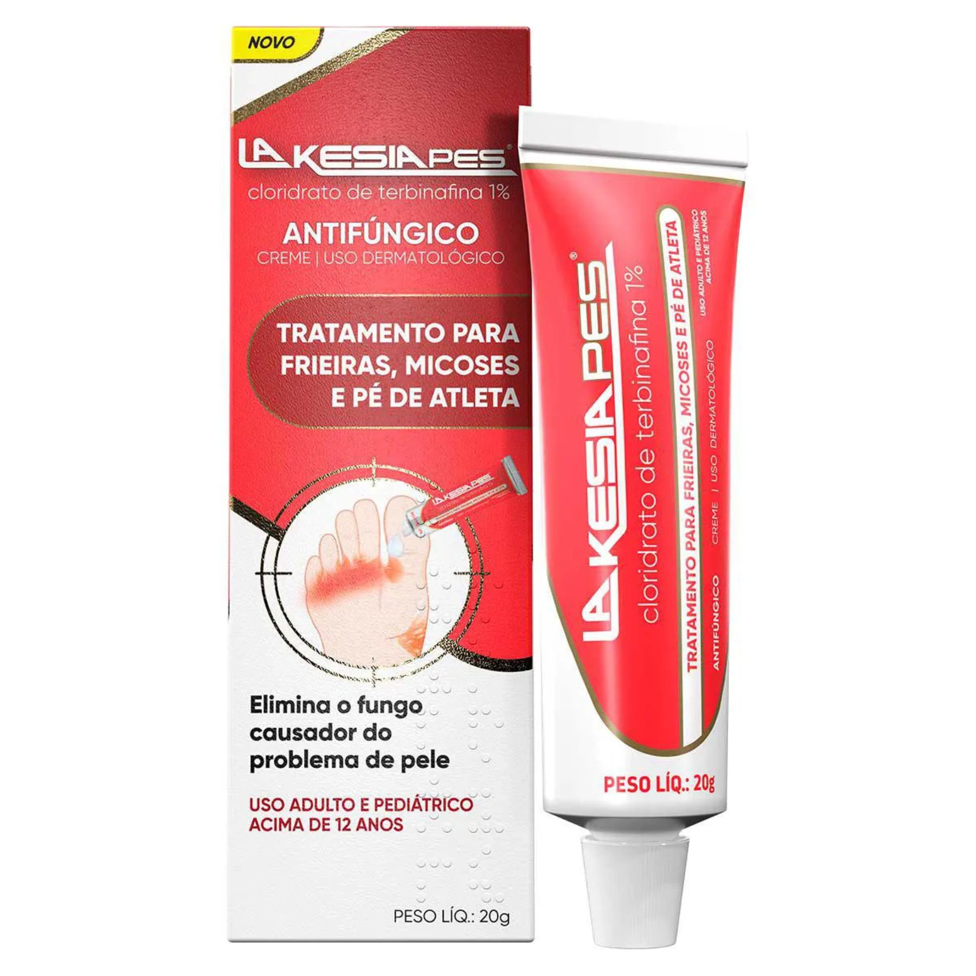 Creme Antifúngico Lakesia Pés 20g - Imagem 2