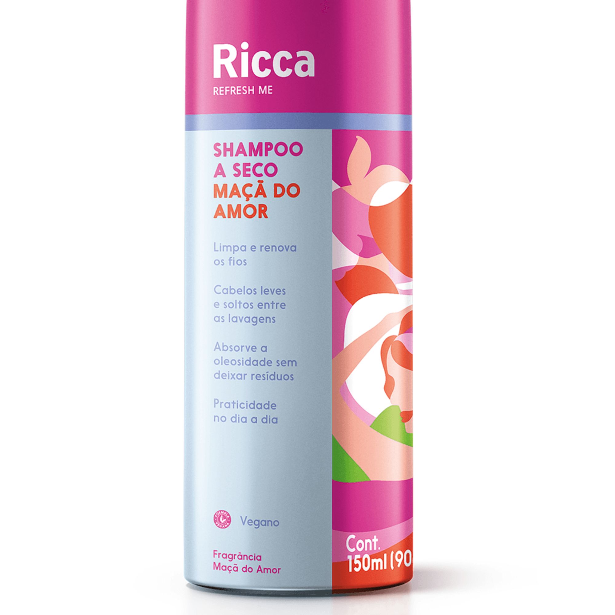 Shampoo A Seco Ricca Maçã Do Amor 150ml - Imagem 3