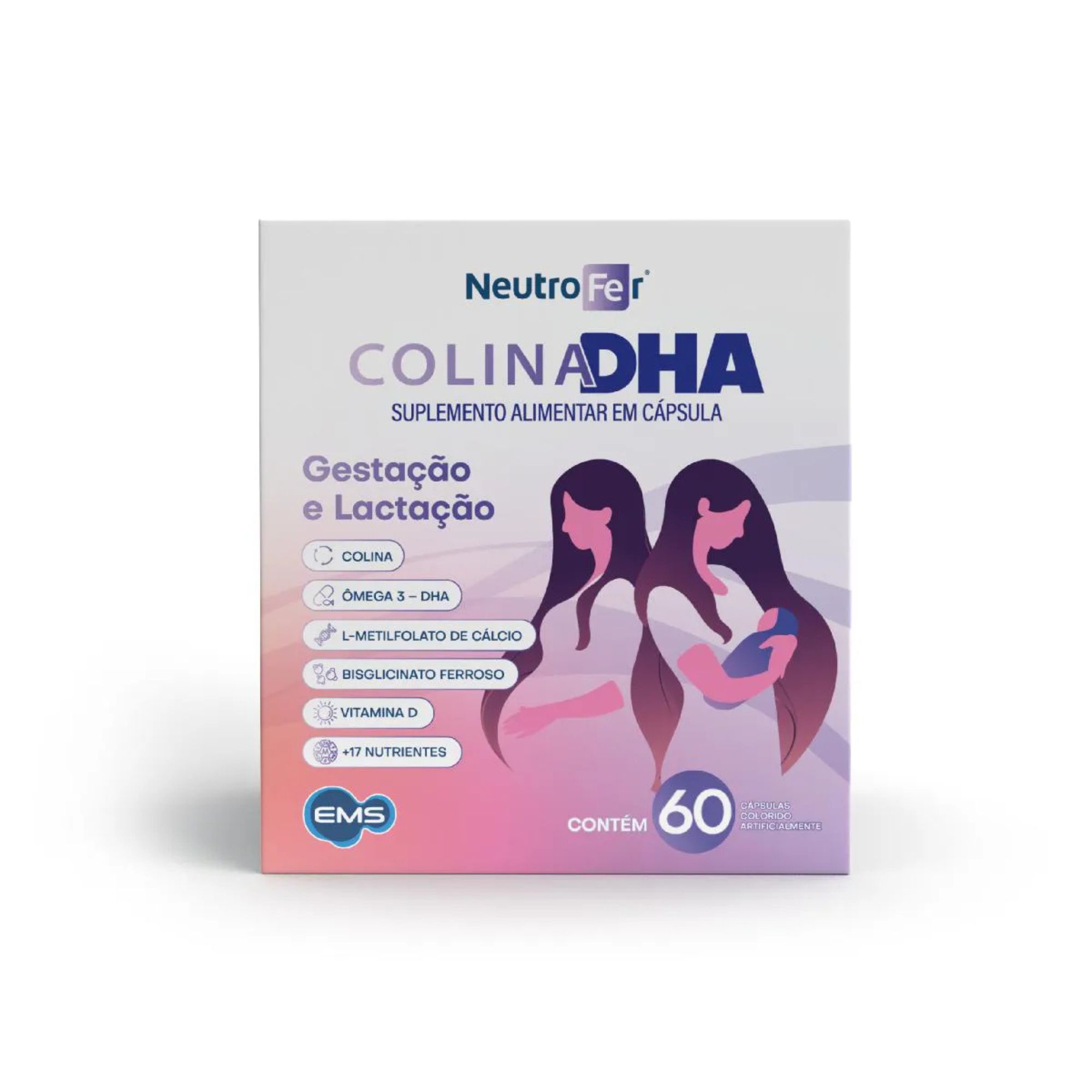 Polivitamínico Colina Dha Neutrofer Para Gestantes 60 Cápsulas