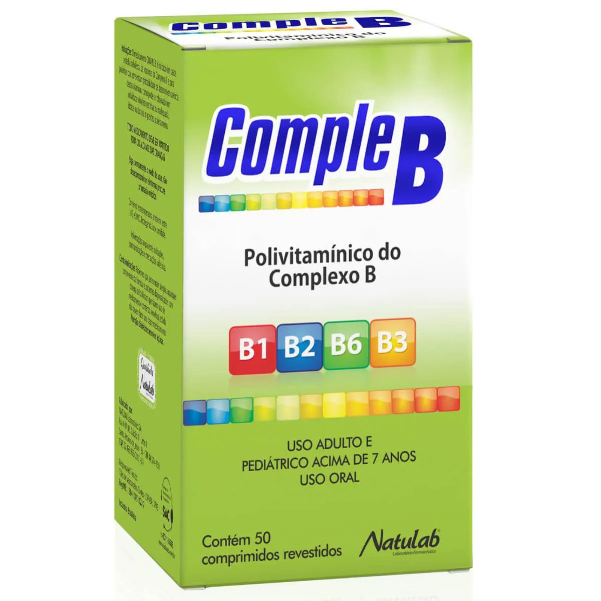 Polivitamínico Complexo B Natulab 50 Comprimidos