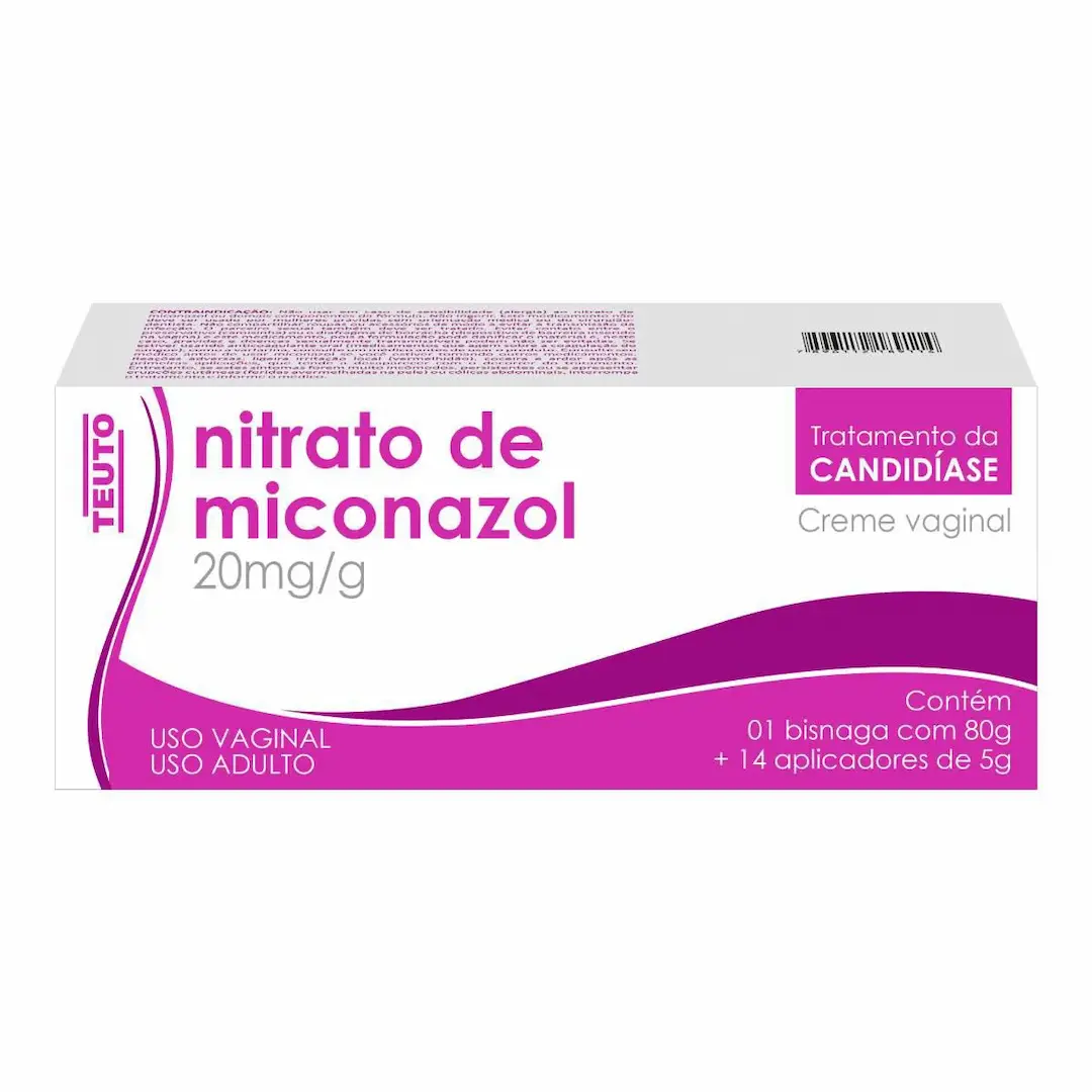 Nitrato De Miconazol Creme Ginecológico 80g Teuto