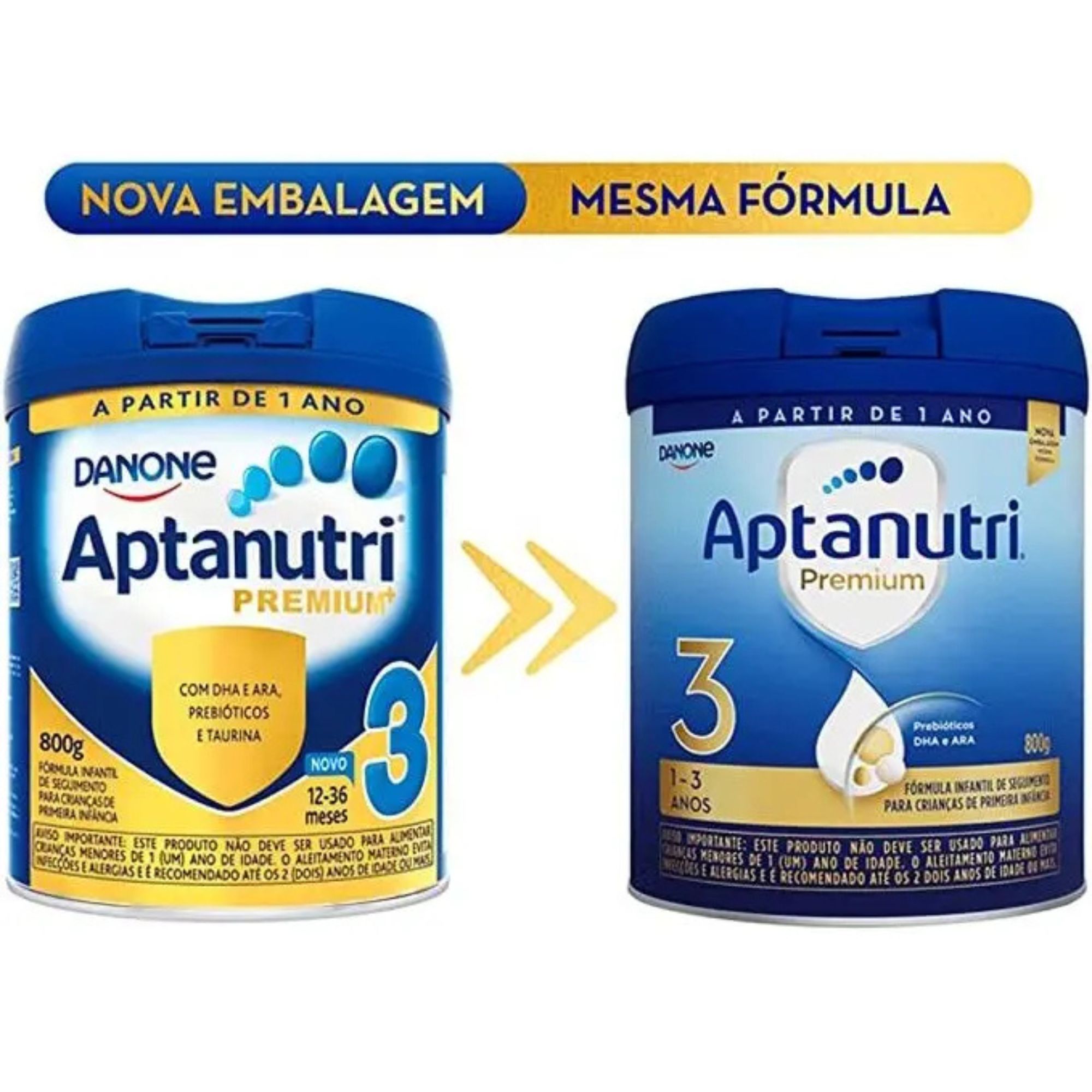 Formula Infantil Danone Aptanutri Premium 3 800g - Imagem 2