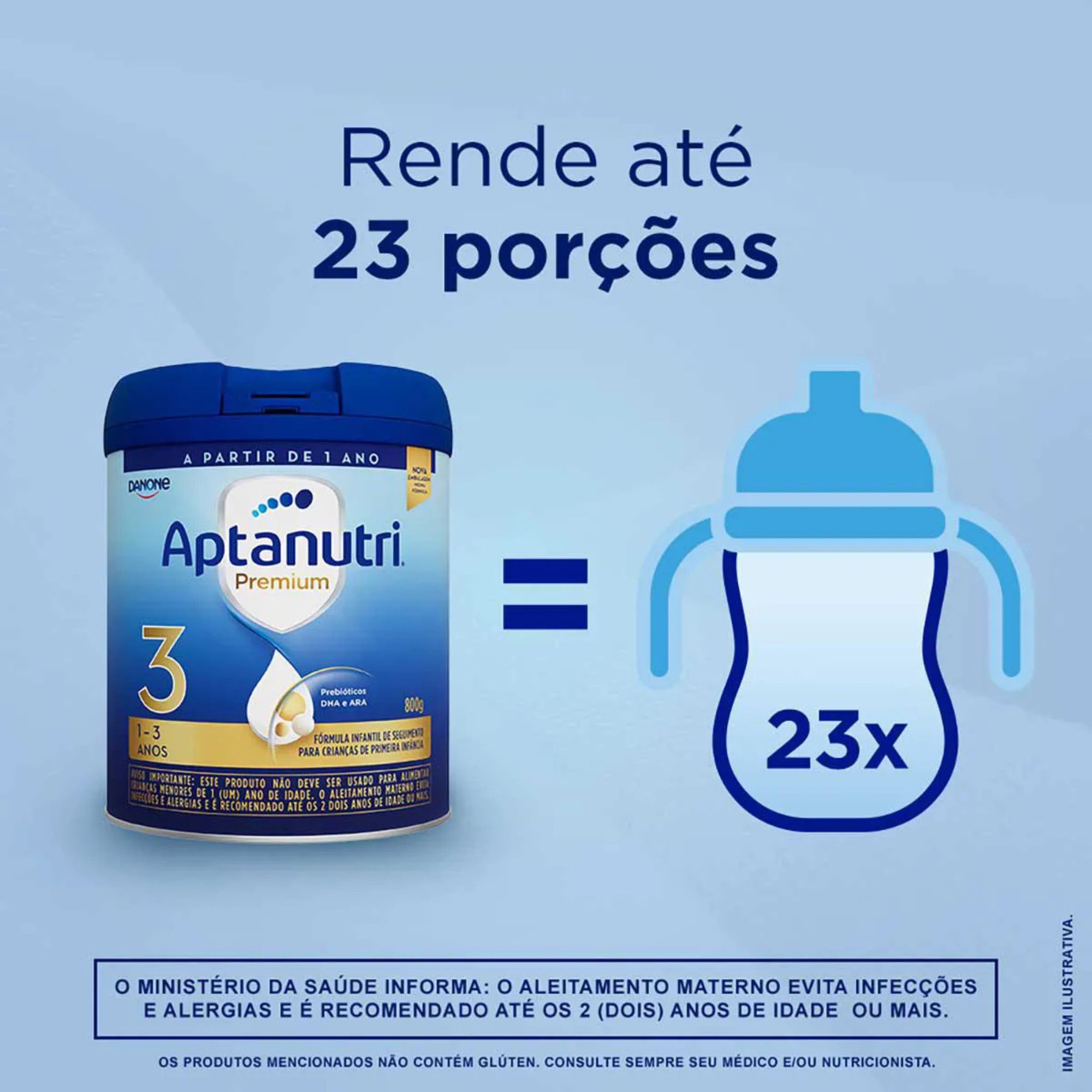 Formula Infantil Danone Aptanutri Premium 3 800g - Imagem 3