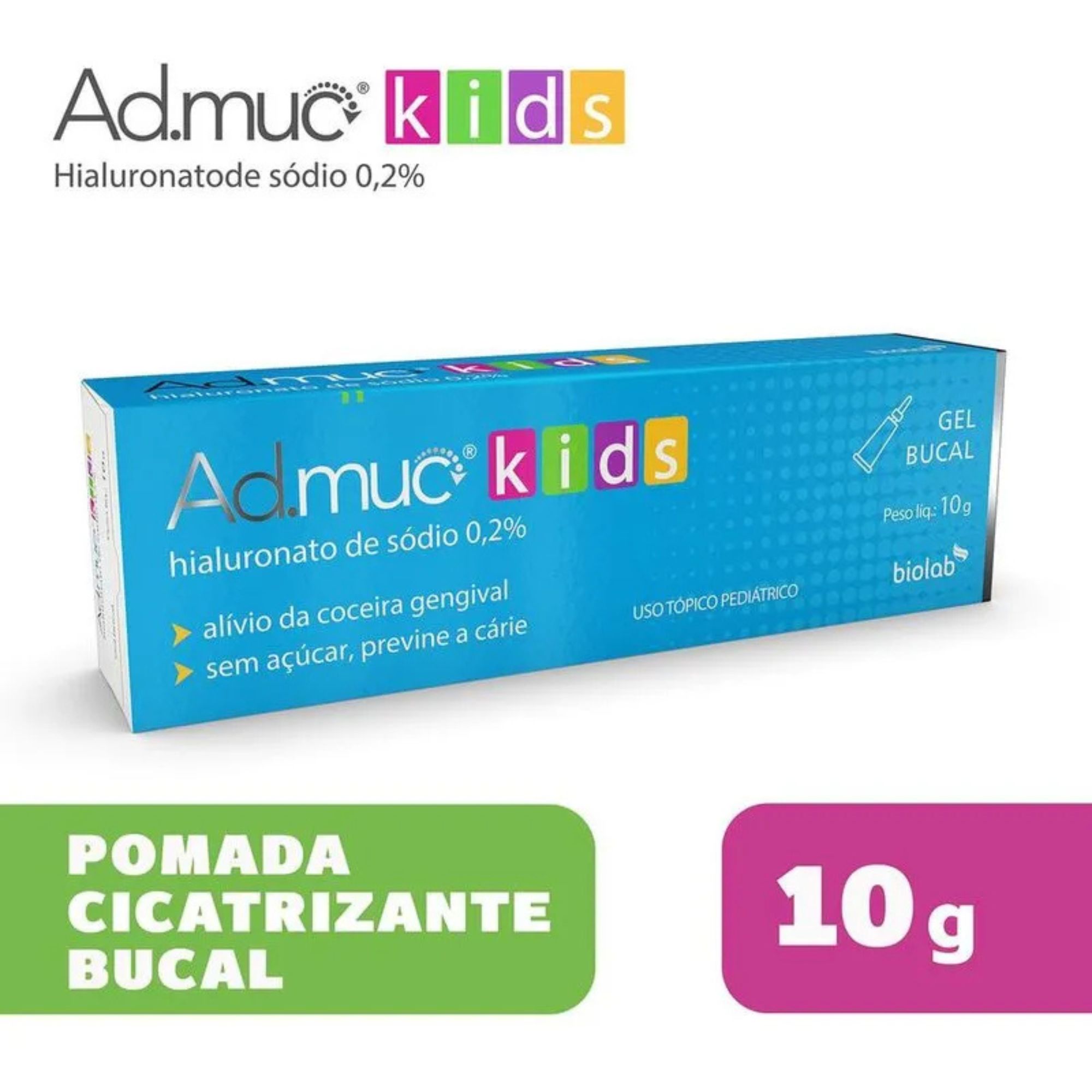 Gel Bucal Ad.muc Kids 10g - Imagem 2