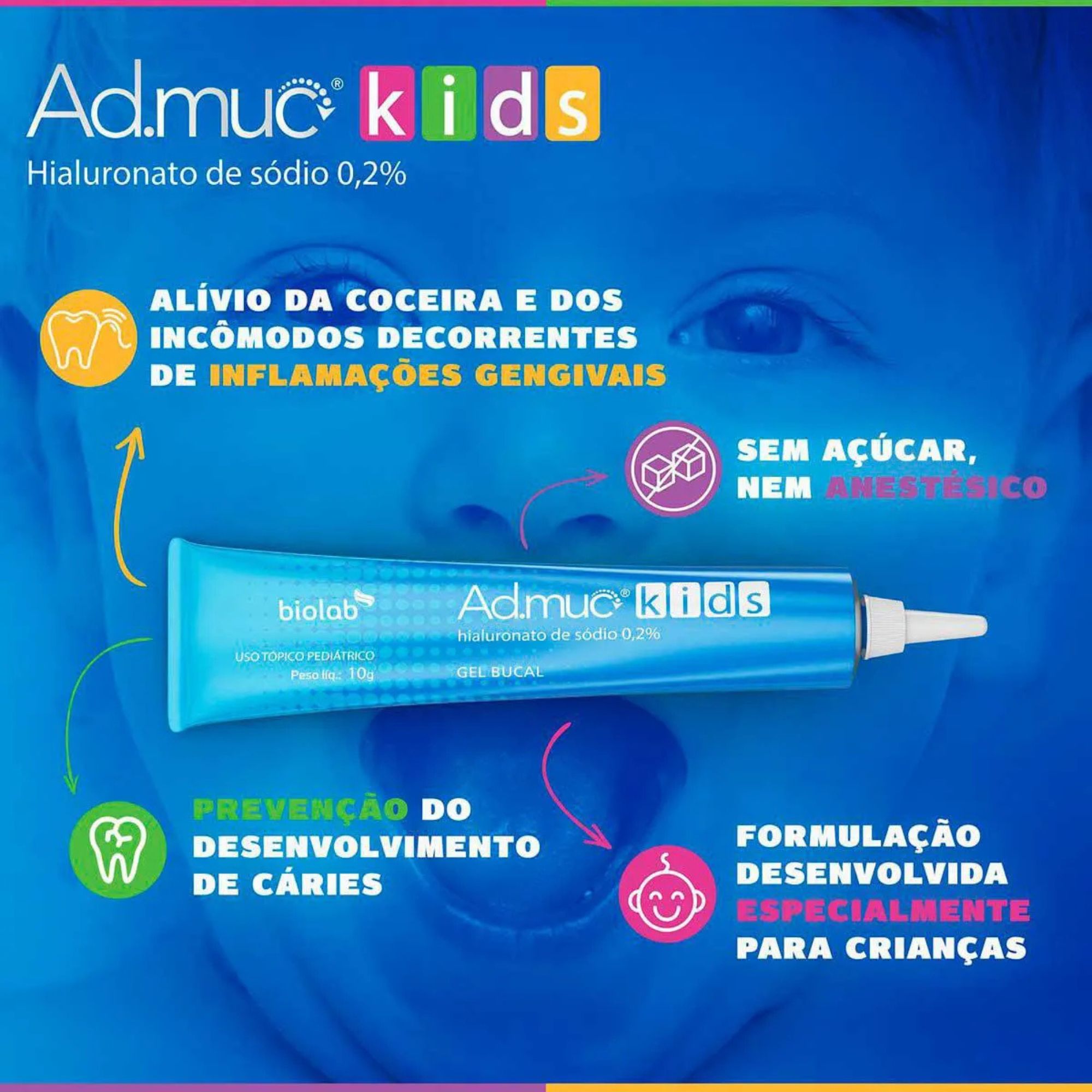 Gel Bucal Ad.muc Kids 10g - Imagem 4