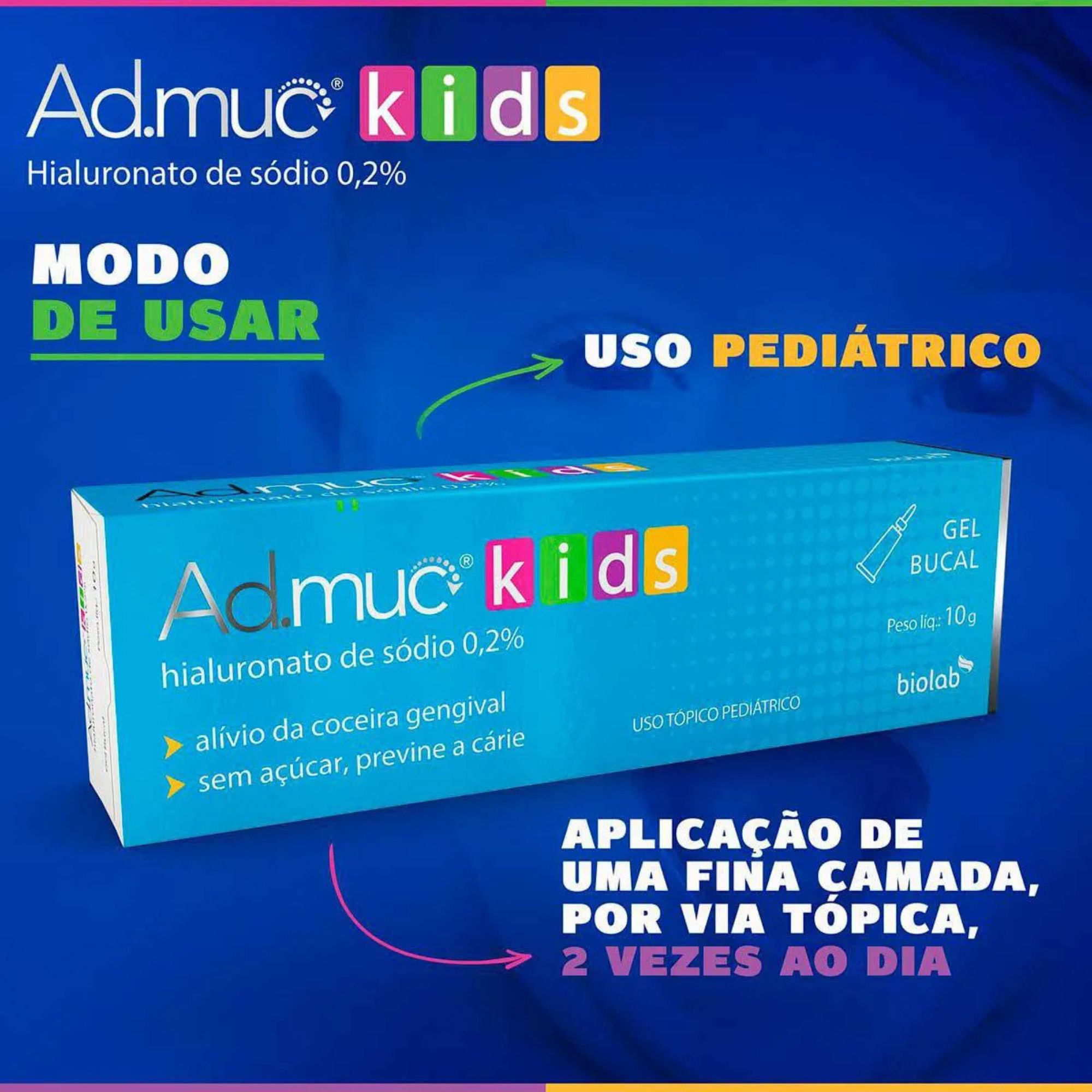 Gel Bucal Ad.muc Kids 10g - Imagem 5