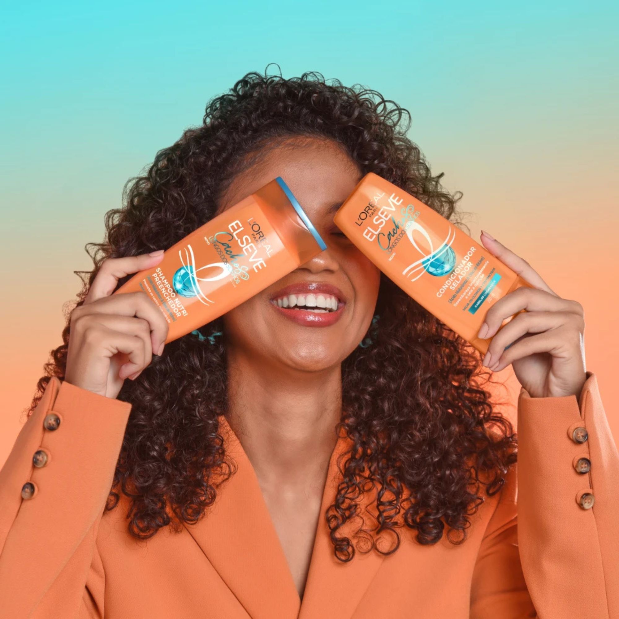 Kit Elseve Cachos Longos Dos Sonhos Shampoo 375ml + Condicionador 170ml - Imagem 4