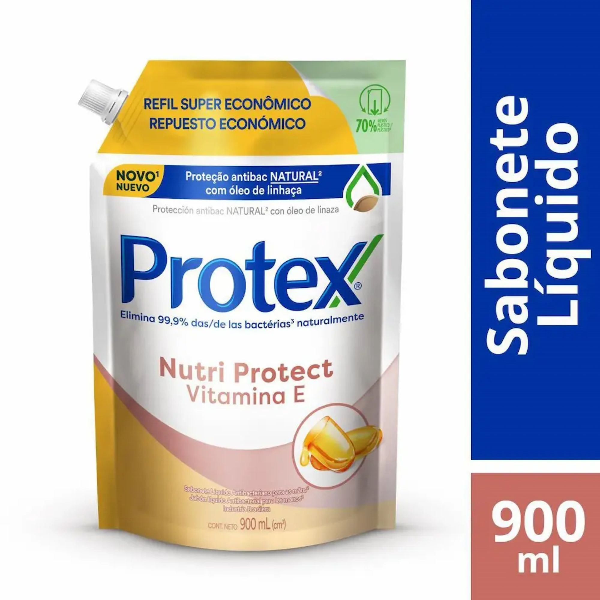 Refil Sabonete Líquido Protex Nutri Protect Vitamina E 900ml - Imagem 2