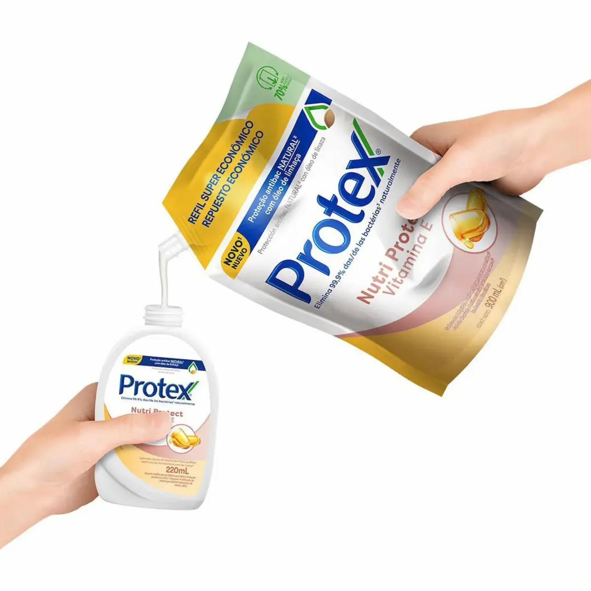 Refil Sabonete Líquido Protex Nutri Protect Vitamina E 900ml - Imagem 3