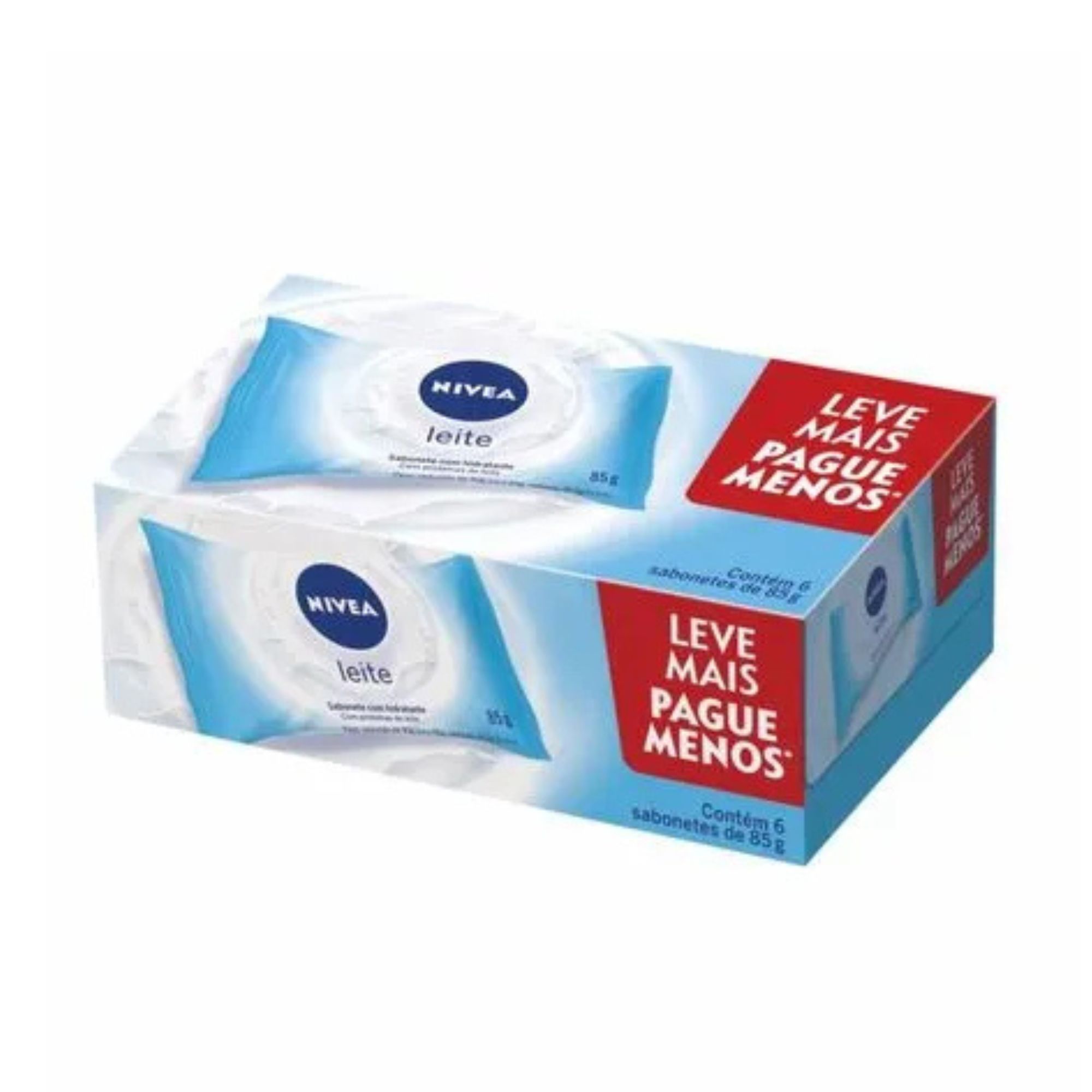 Kit Sabonete Em Barra Nivea Leite 6 Unidades De 85g - Imagem 2