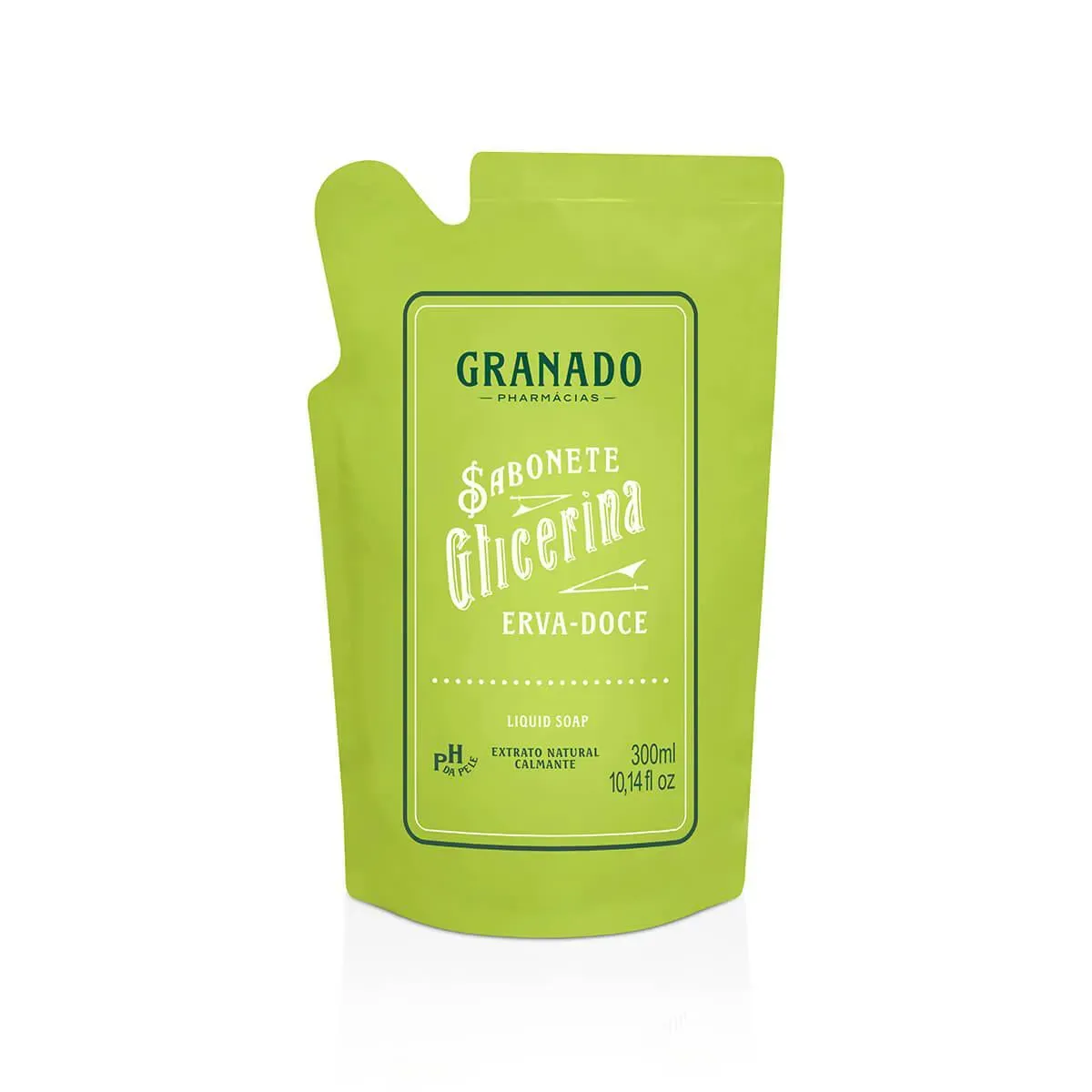 Refil Sabonete Líquido Granado Glicerina Erva Doce 300ml