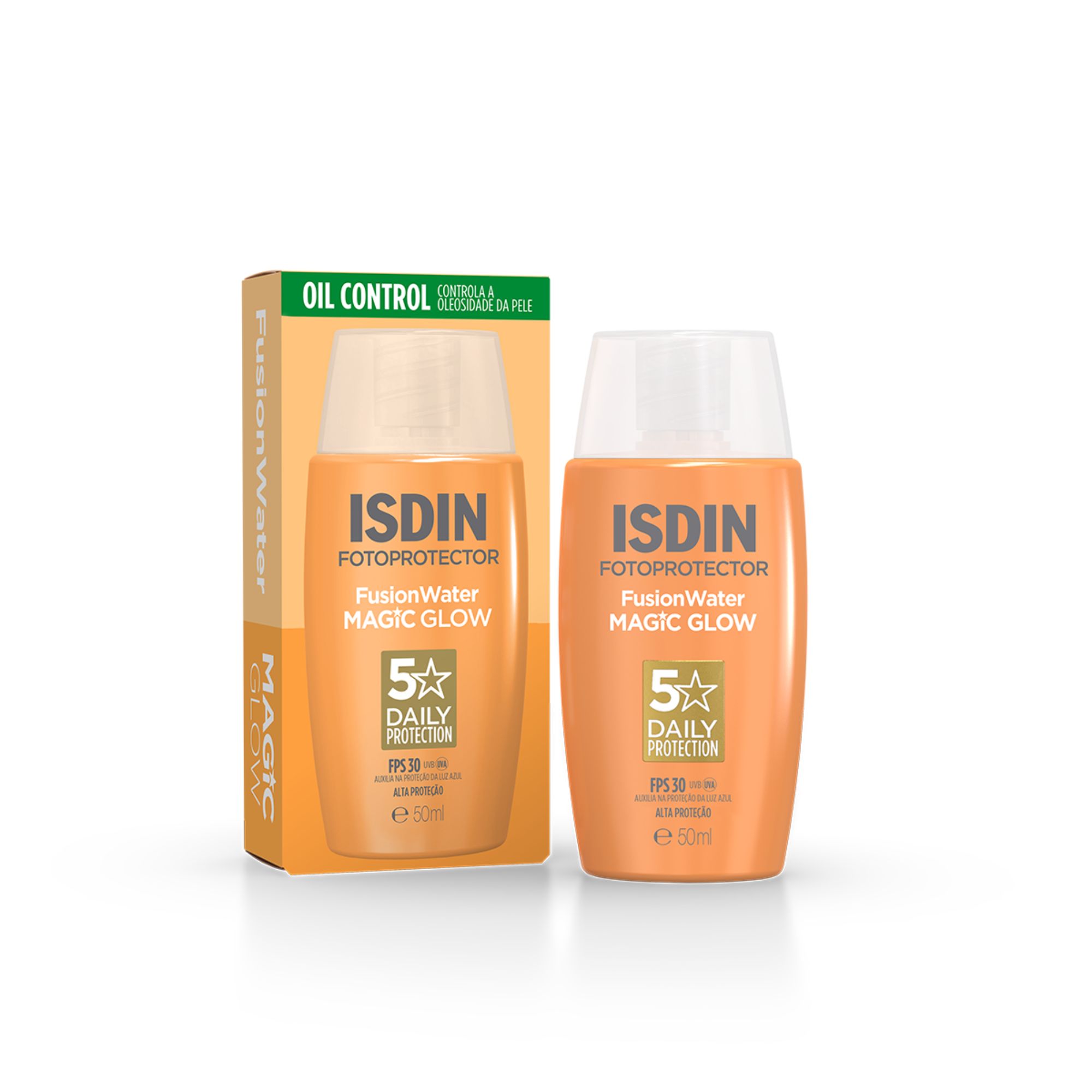 Protetor Solar Facial Isdin Fusion Water Magic Glow Fps 50 10g