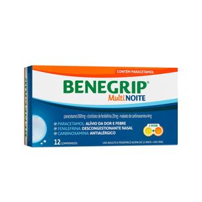 Benegrip Multi Noite 12 Comprimidos