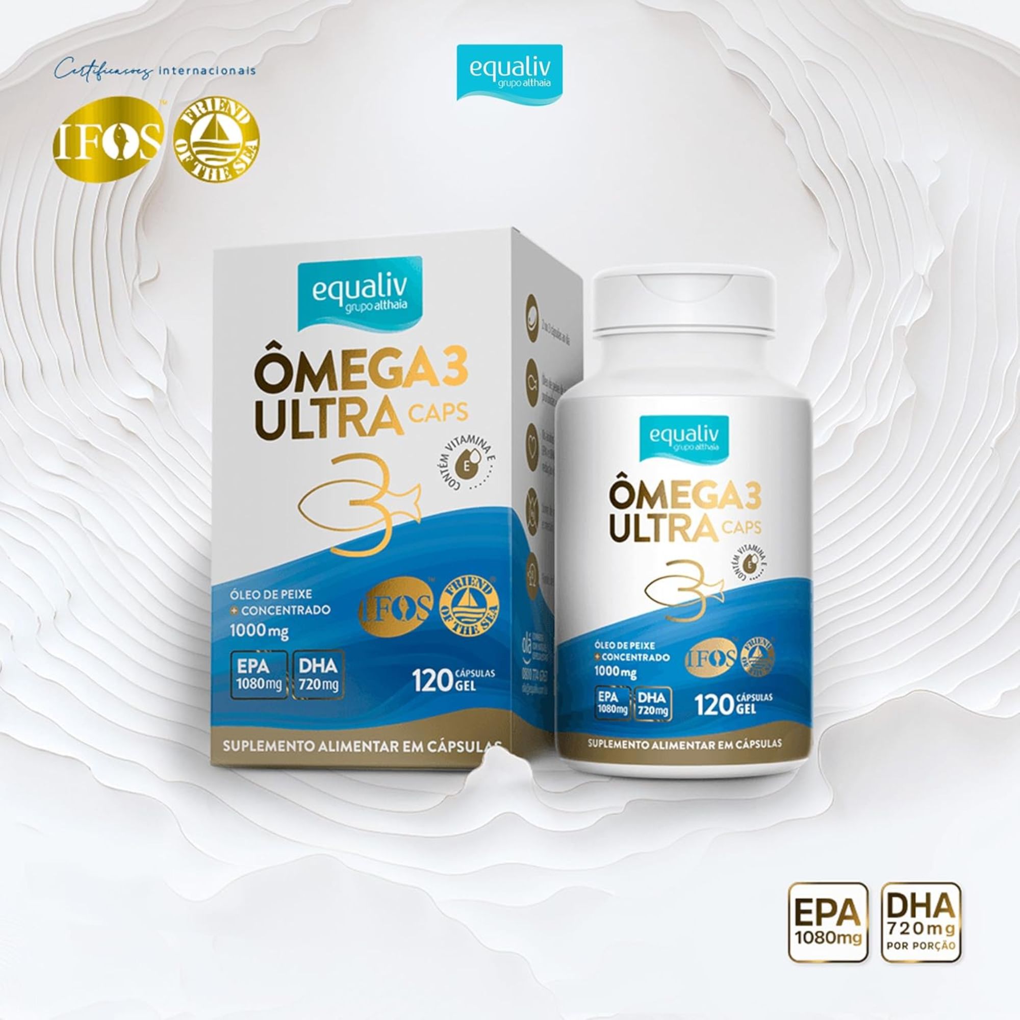 Omega 3 Ultra Caps Equaliv 120 Cápsulas - Imagem 7
