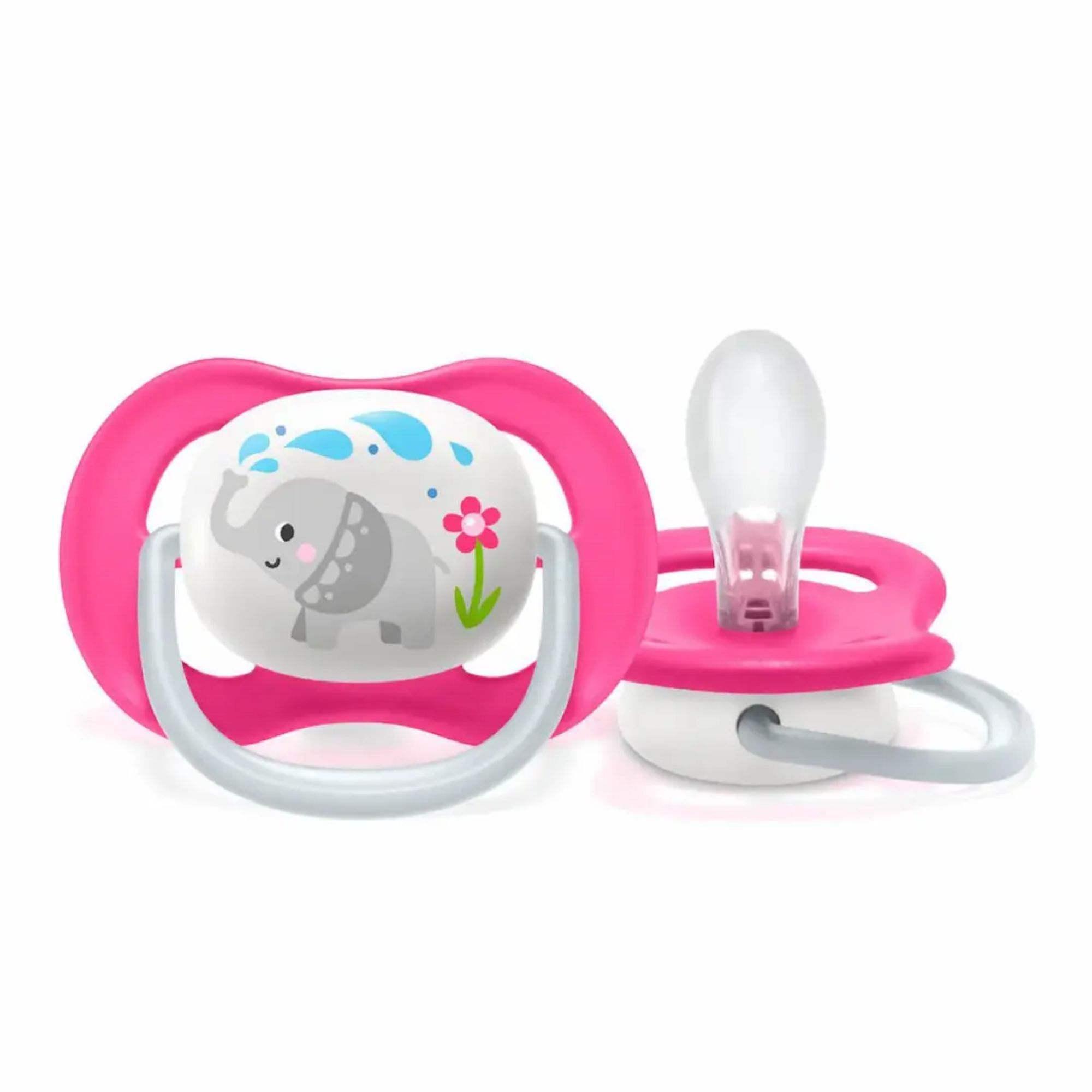 Chupeta Philips Avent Ultra Air 6-18 Meses Rosa Elefante 1 Unidade - Imagem 4