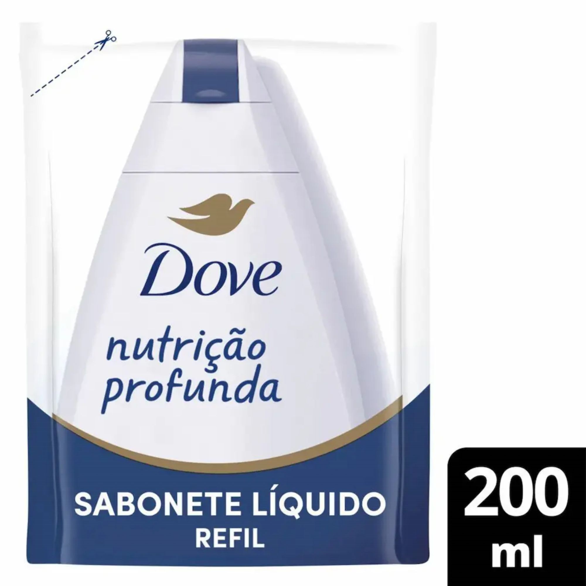 Refil Sabonete Líquido Dove Nutrição Profunda 200ml - Imagem 2