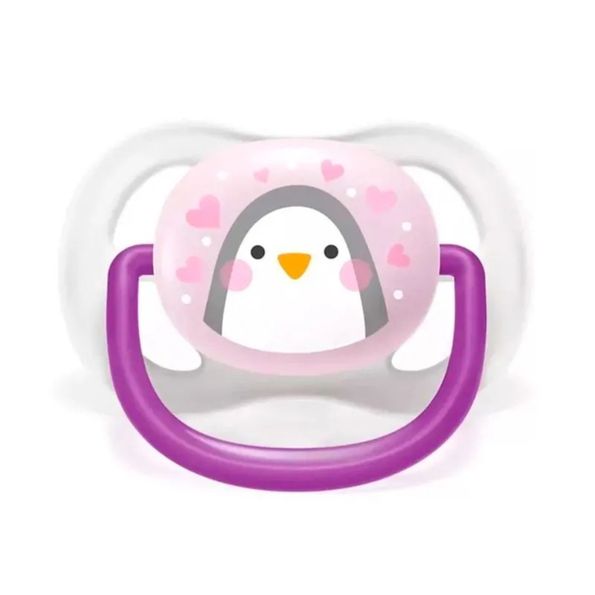 Chupeta Philips Avent Ultra Air 0-6m Pinguim Rosa 1 Unidade - Imagem 2