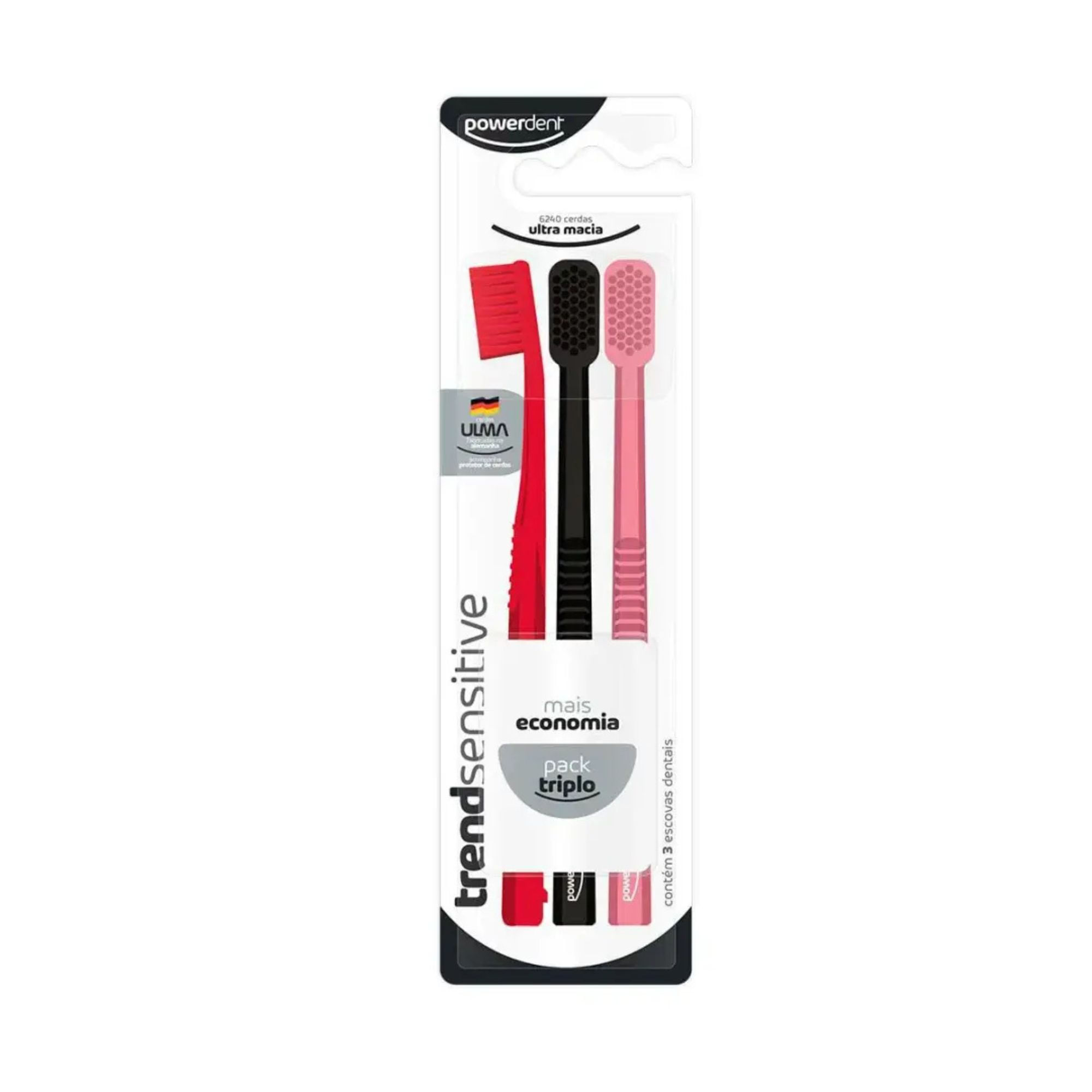 Escova De Dente Powerdent Trend Sensitive 3 Unidades - Imagem 3