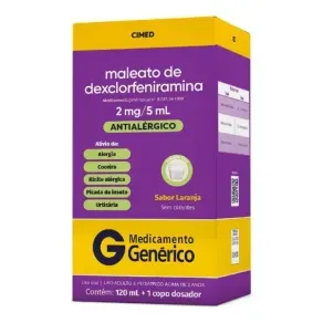 Maleato De Dexclorfeniramina Betametasona Solução Oral 120Ml Cimed Maleato De Dexclorfeniramina 2Mg/5Ml Cimed Solução Oral 120Ml