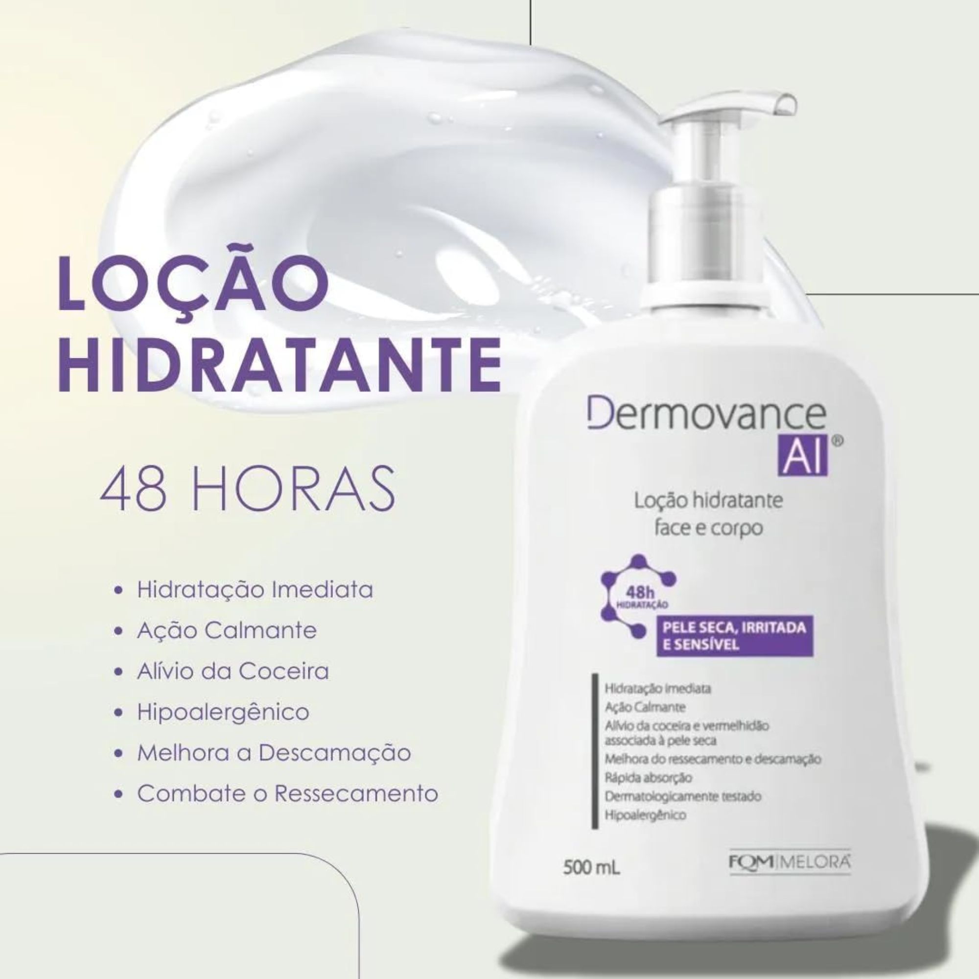 Loção Hidratante Corporal Dermovance Ai 500ml - Imagem 4