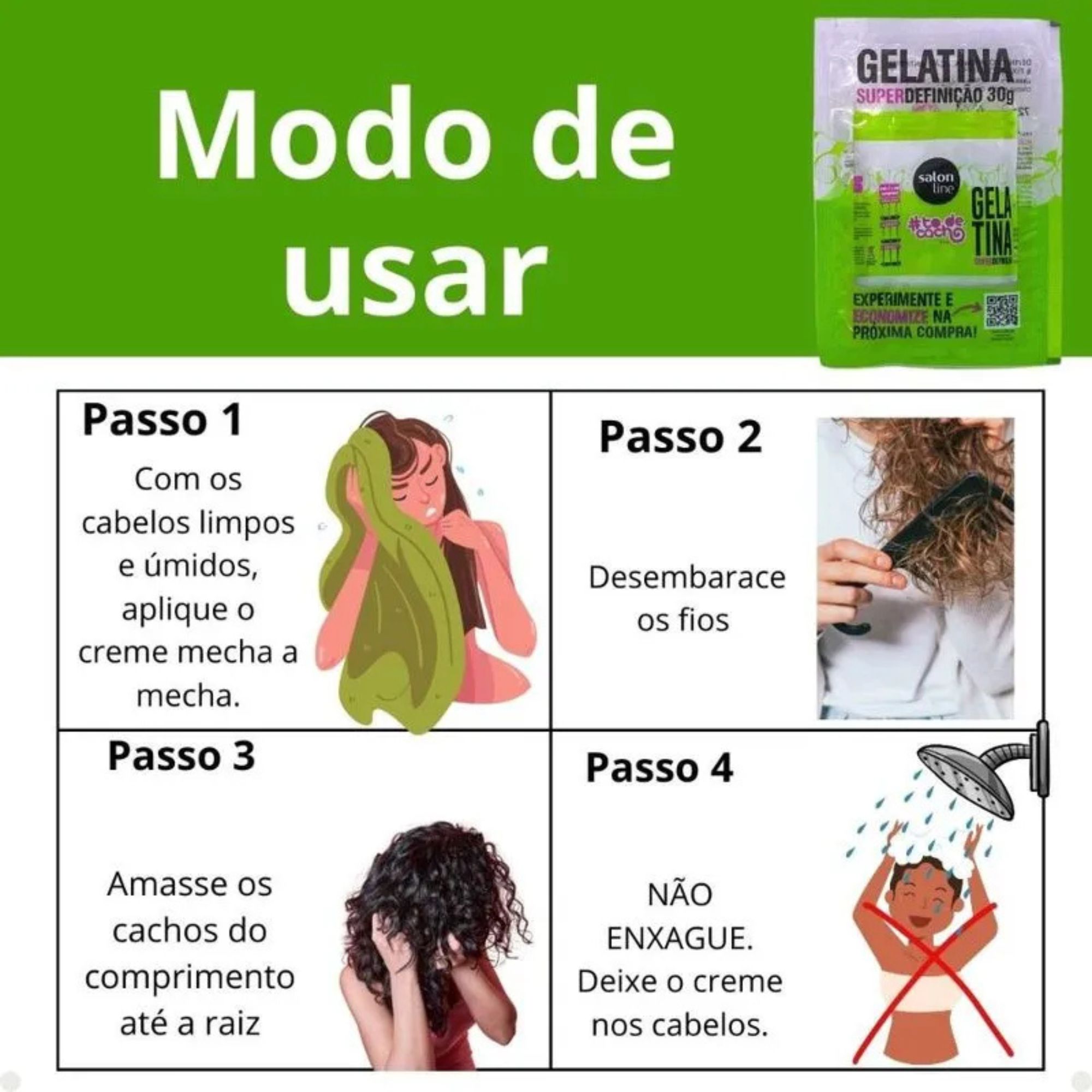 Gelatina Capilar Salon Line #todecacho Super Definição 550g - Imagem 5