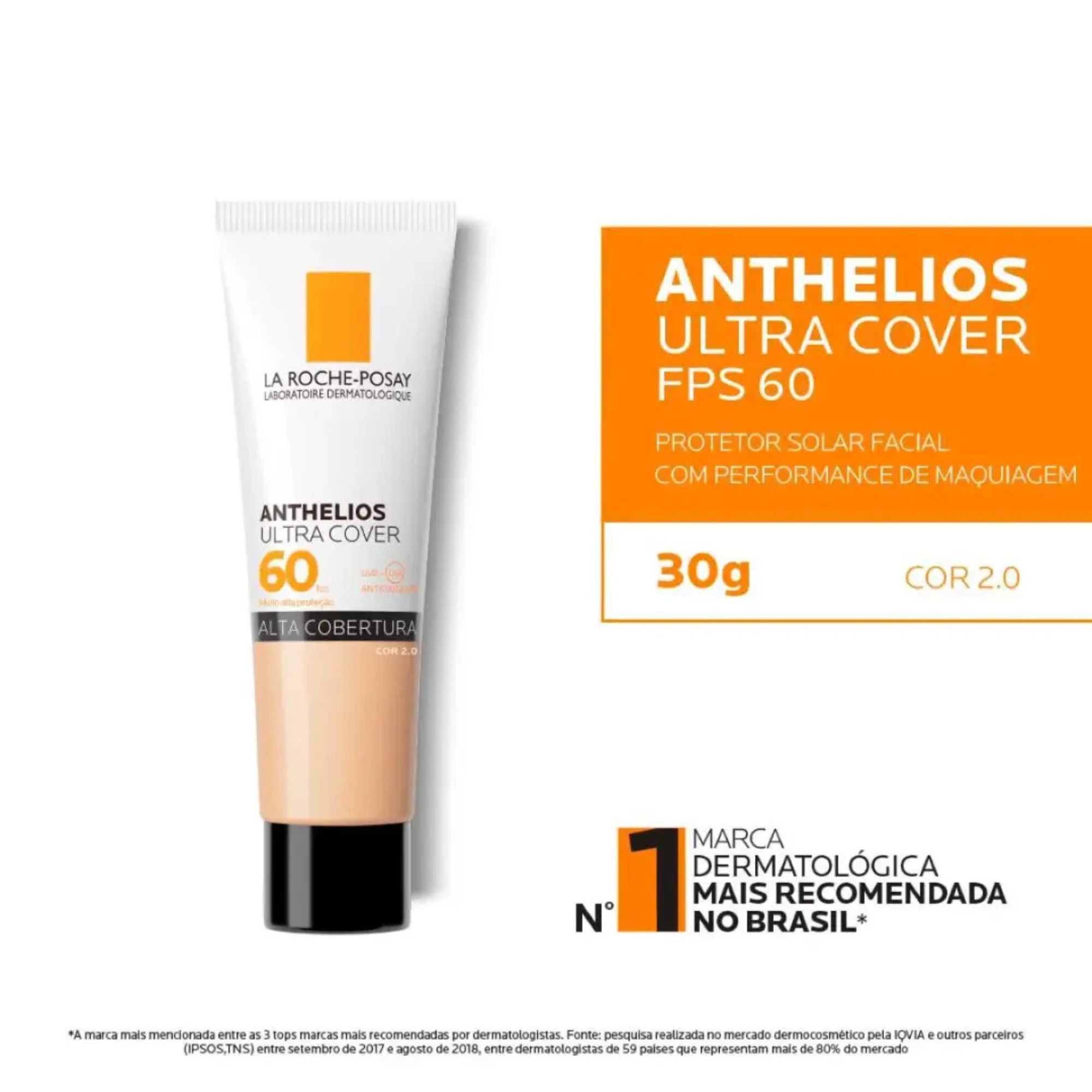 Protetor Solar Facial La Roche-posay Anthelios Ultra Cover Fps 60 Cor 2.0 30g - Imagem 3