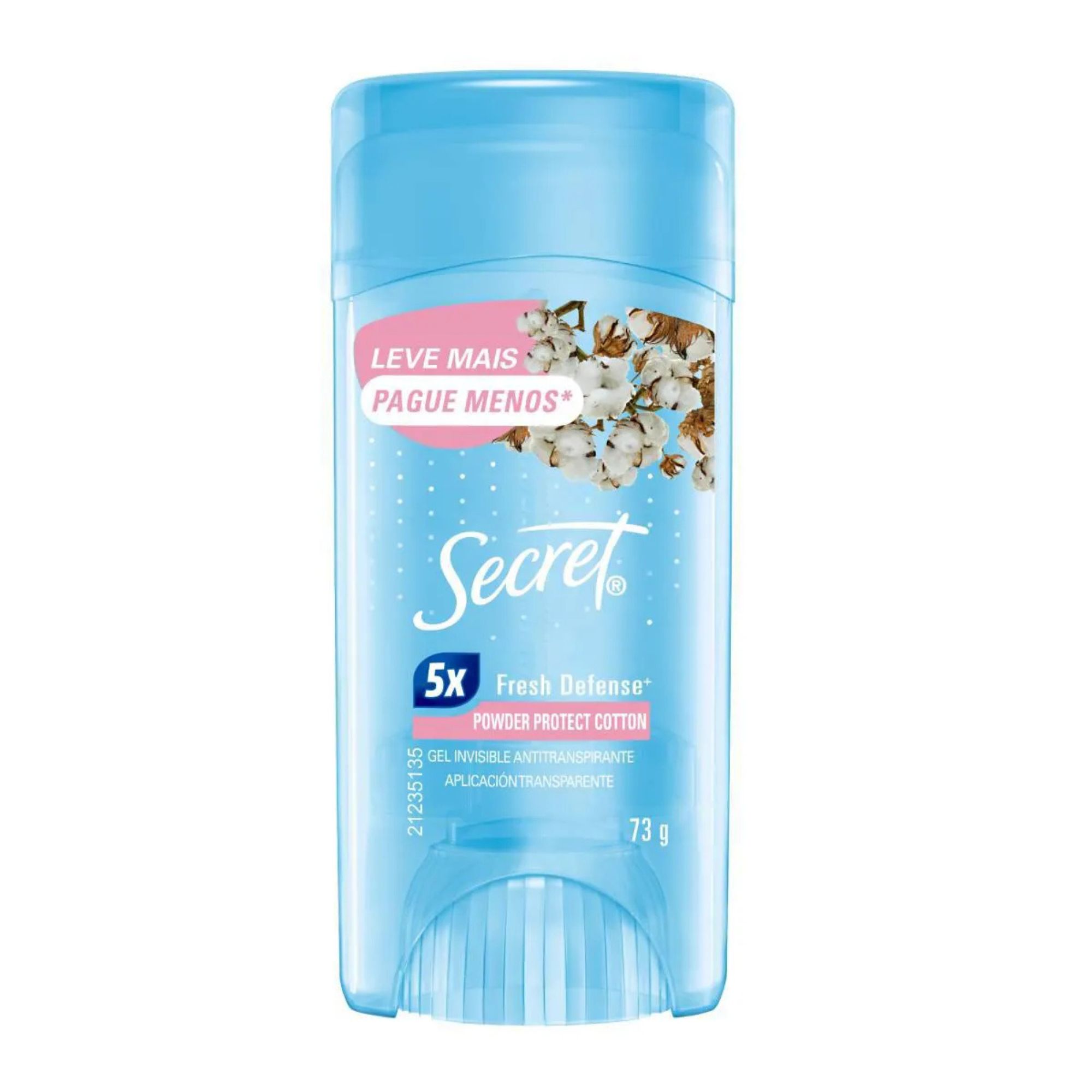 Desodorante Stick Gel Secret Powder Protect Cotton Feminino 48h 73g