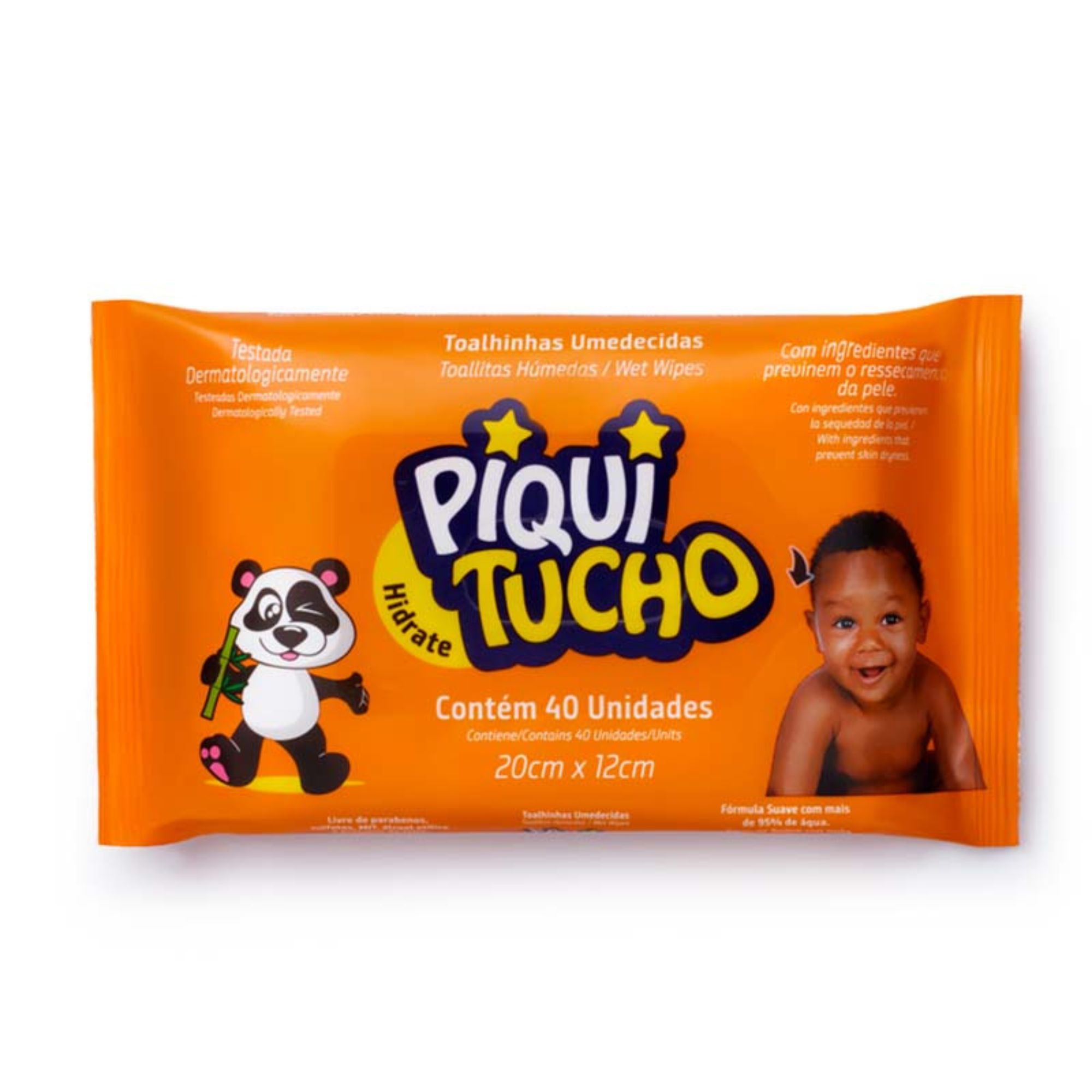 Toalhas Umedecidas Piquitucho Hidrate 40 Unidades