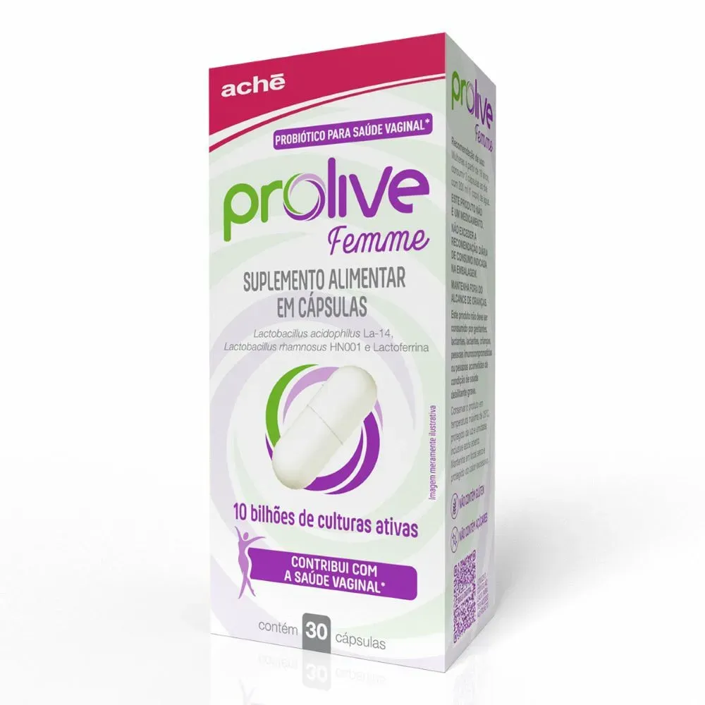 Suplemento Alimentar Prolive Femme Probiótico 30 Cápsulas