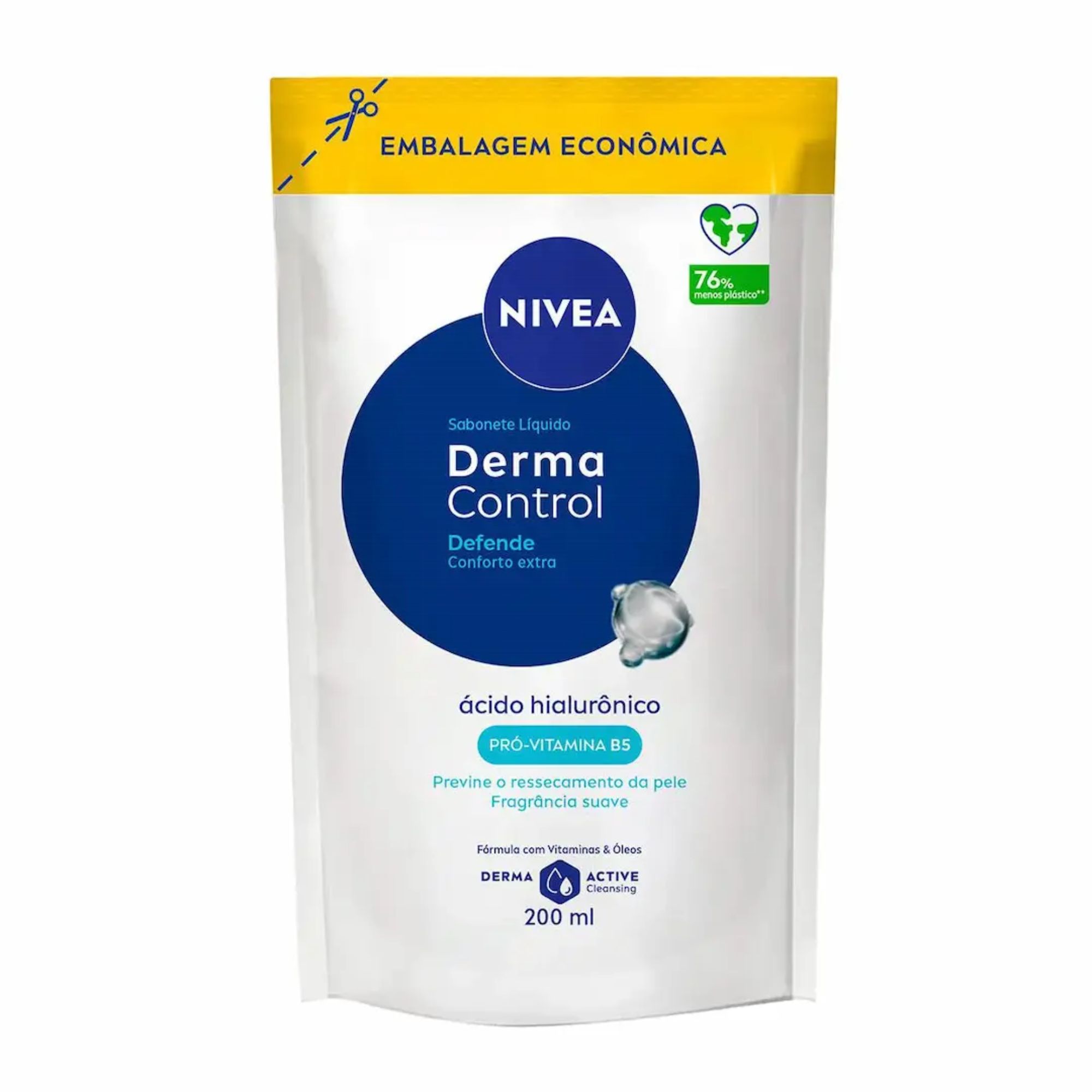 Refil Sabonete Líquido Nivea Derma Control Defende 200ml