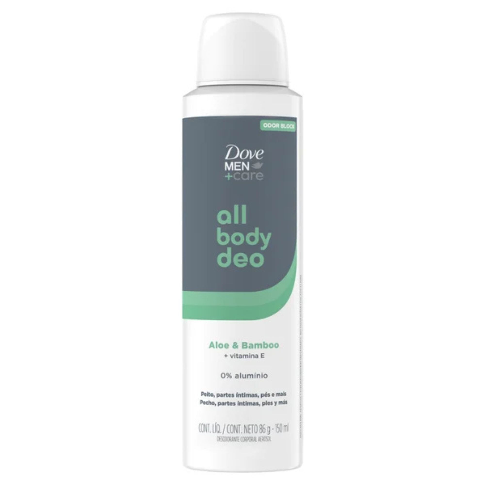 Desodorante Corporal Dove Men+care All Body Deo Aloe & Bamboo Aerossol 150ml