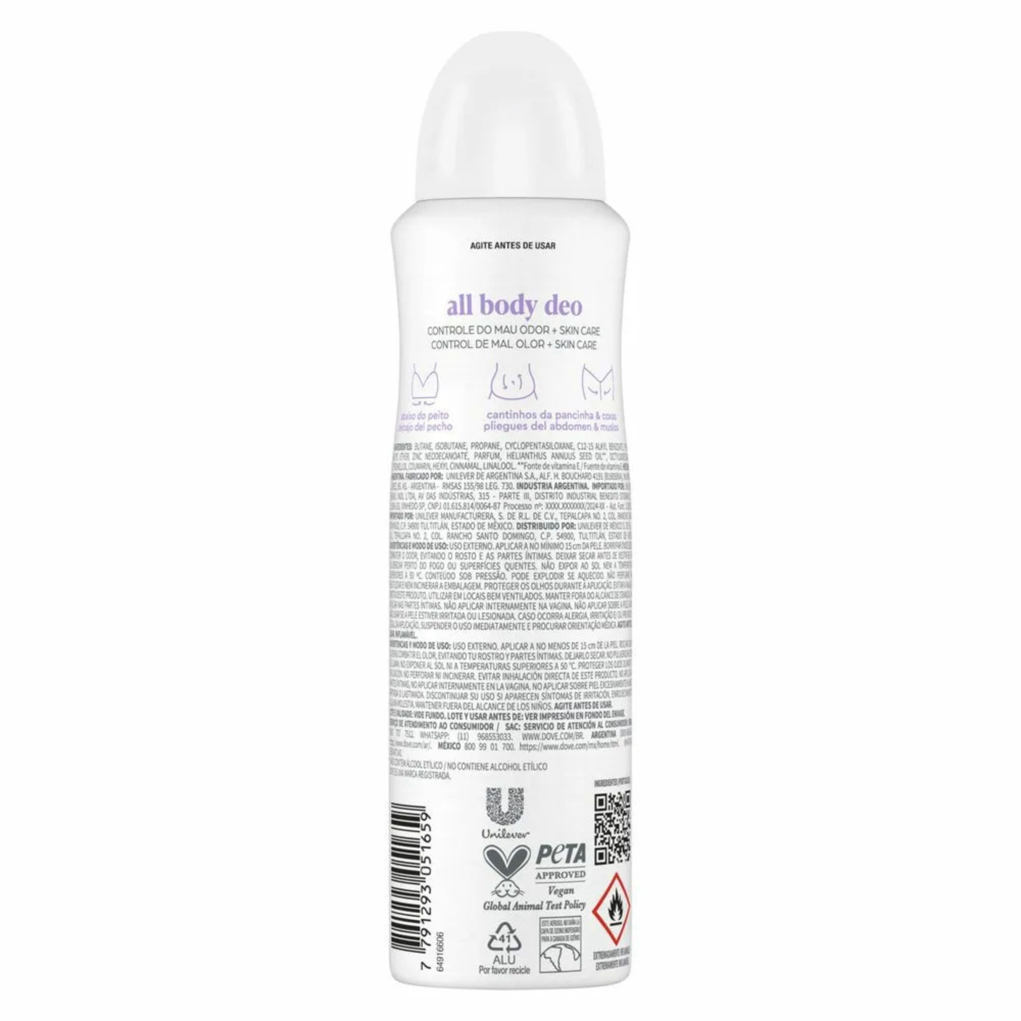 Desodorante Corporal Dove All Body Lavender & Camomile 150ml - Imagem 3