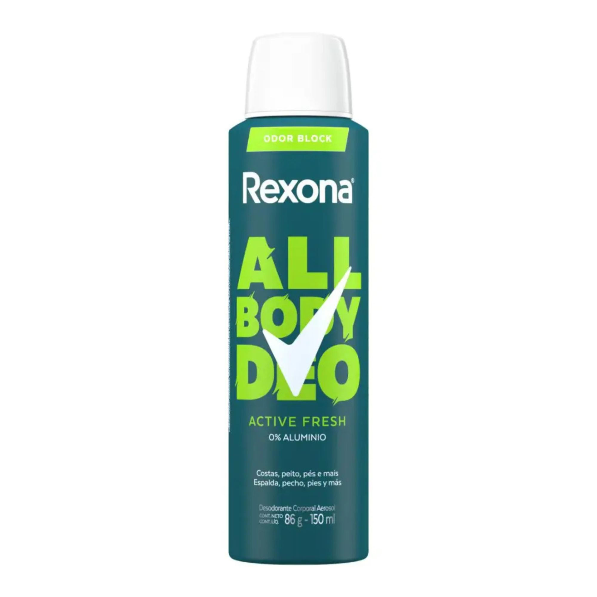 Desodorante Corporal Rexona All Body Deo Active Fresh Aerossol 150ml