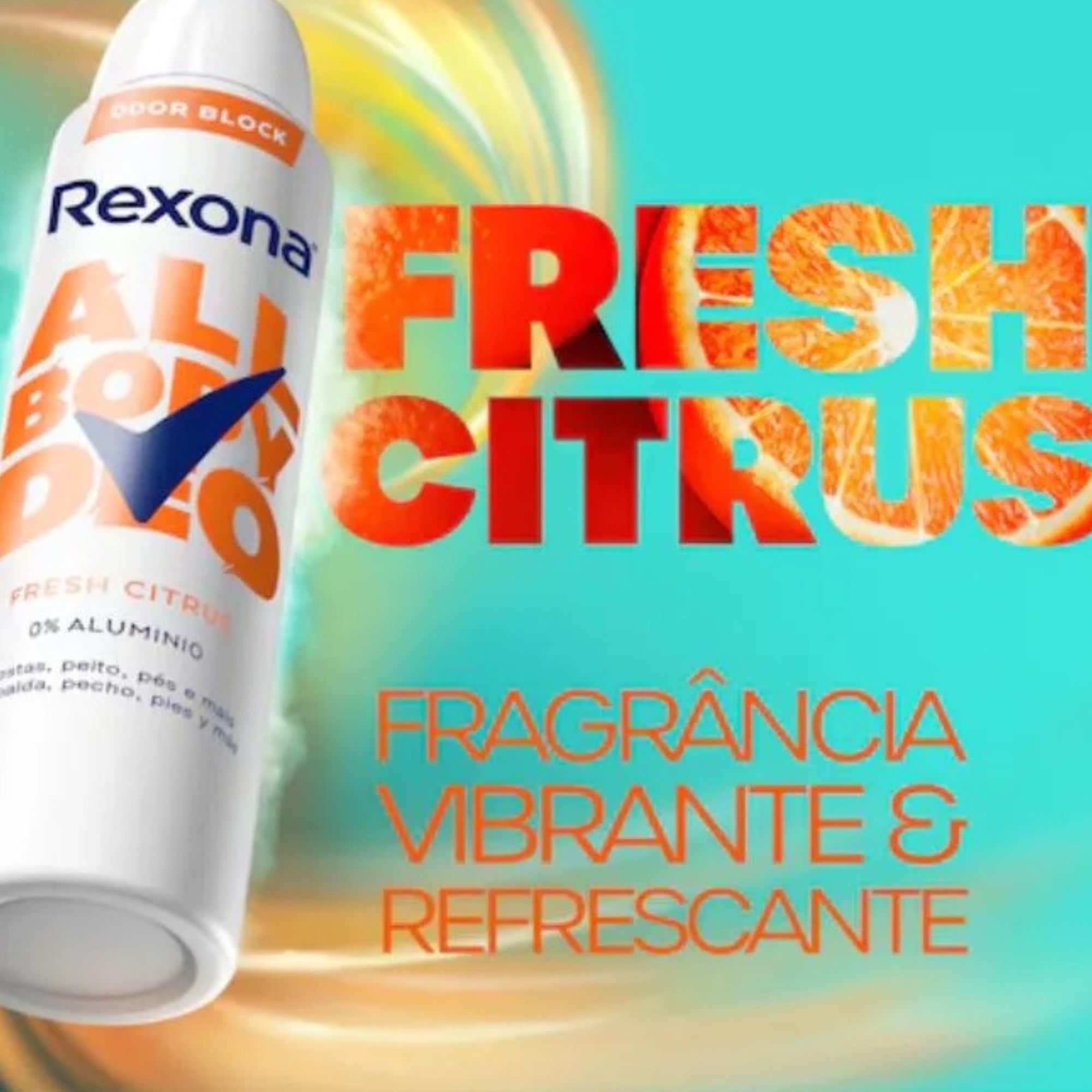 Desodorante Corporal Rexona All Body Deo Fresh Citrus Aerossol 150ml - Imagem 3